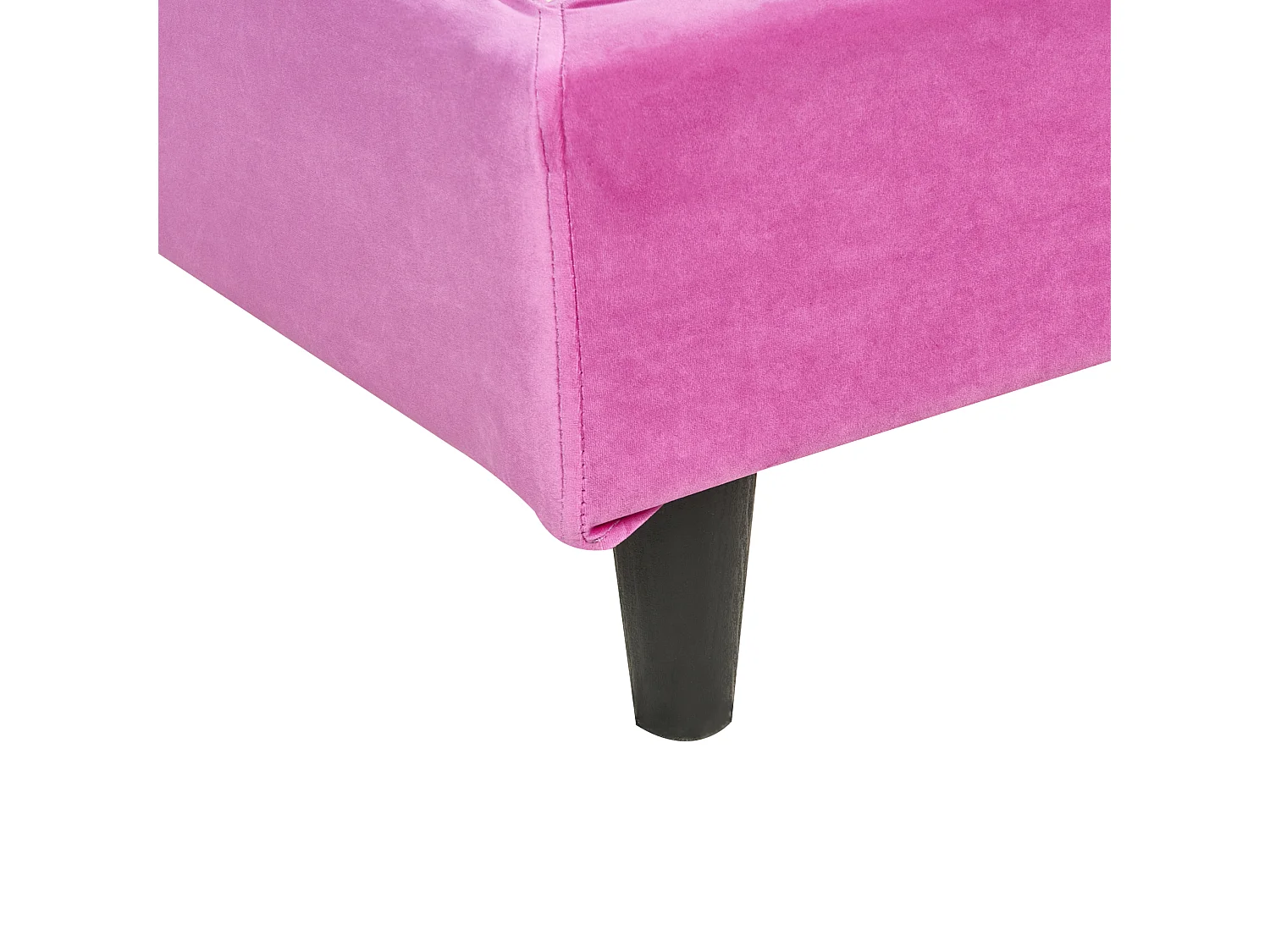 Lit simple en velours rose fuchsia 90 x 200 cm FITOU