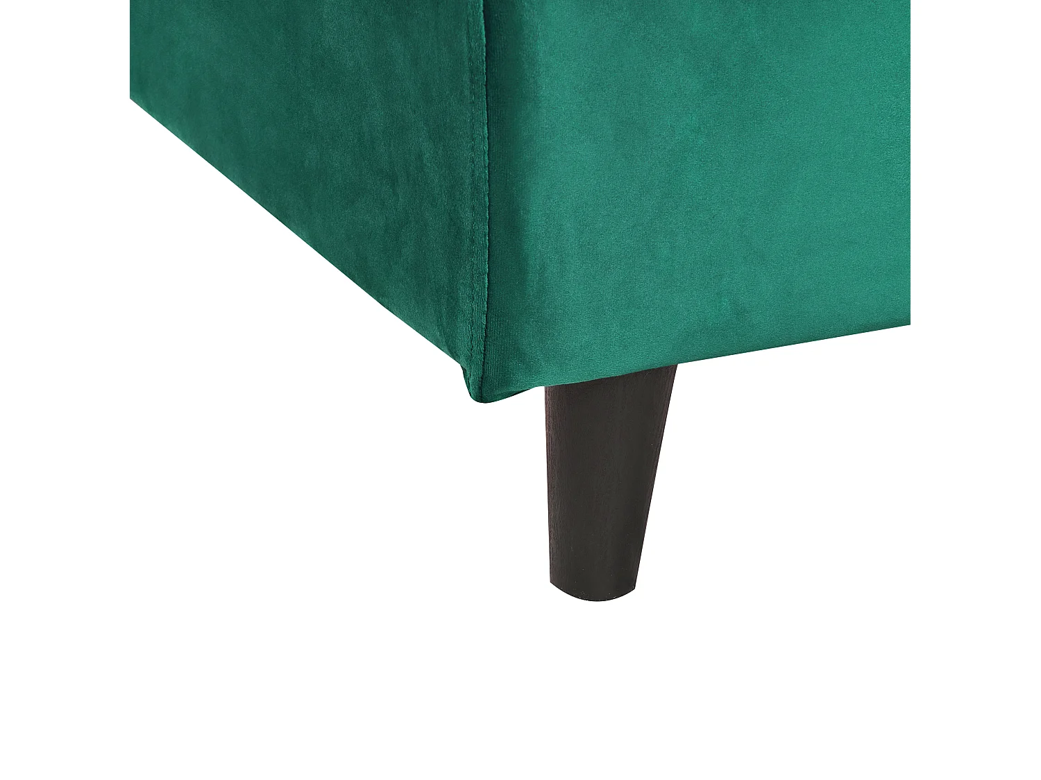 Cama con somier de terciopelo verde oscuro 90 x 200 cm FITOU