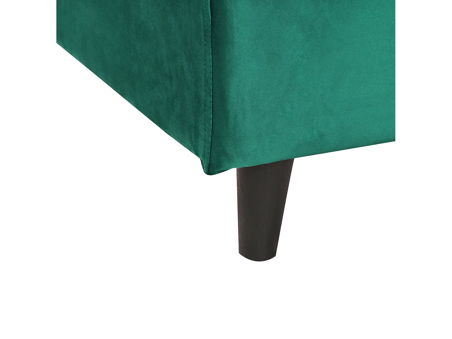 Lit avec sommier Velours FITOU 90 x 200 cm Vert foncé