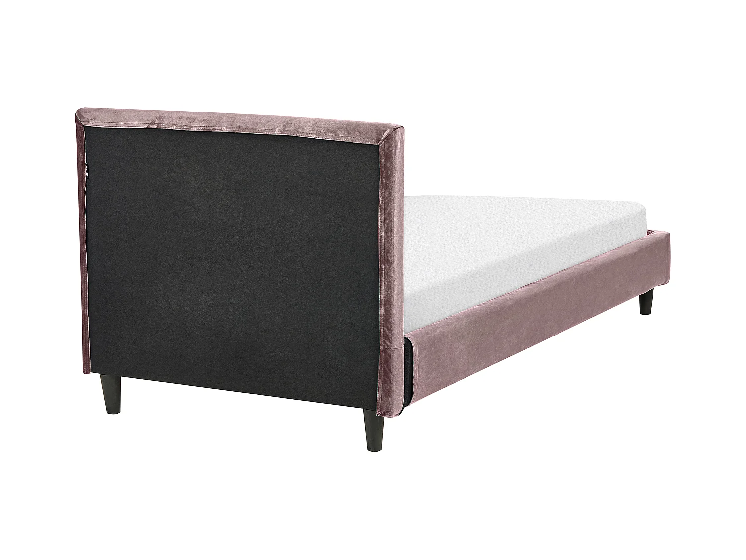 Modernes Einzelbett abnehmbarer Bettrahmenbezug Lattenrost 90 x 200 cm Samtstoff rosa Fitou