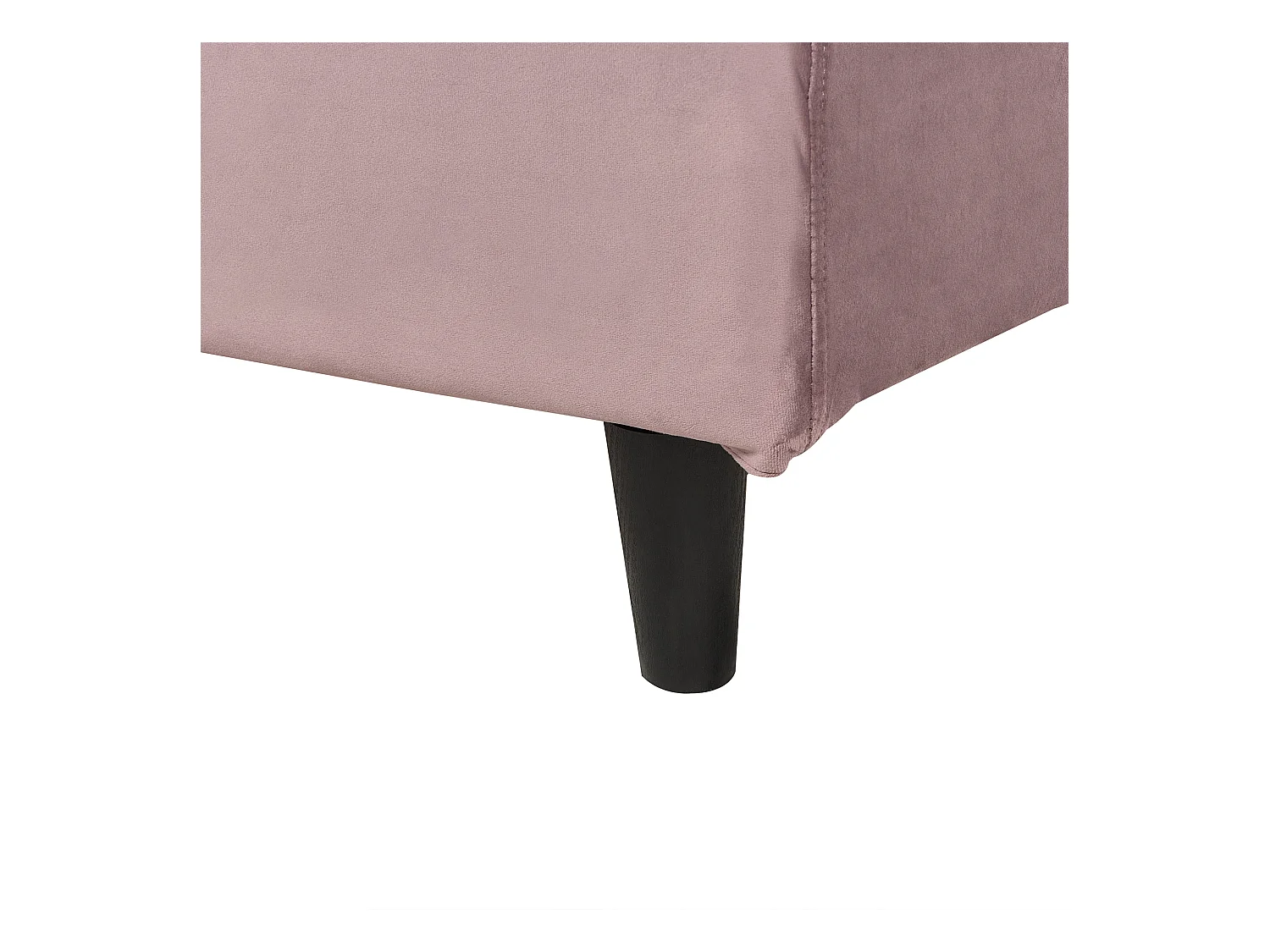 Modernes Einzelbett abnehmbarer Bettrahmenbezug Lattenrost 90 x 200 cm Samtstoff rosa Fitou