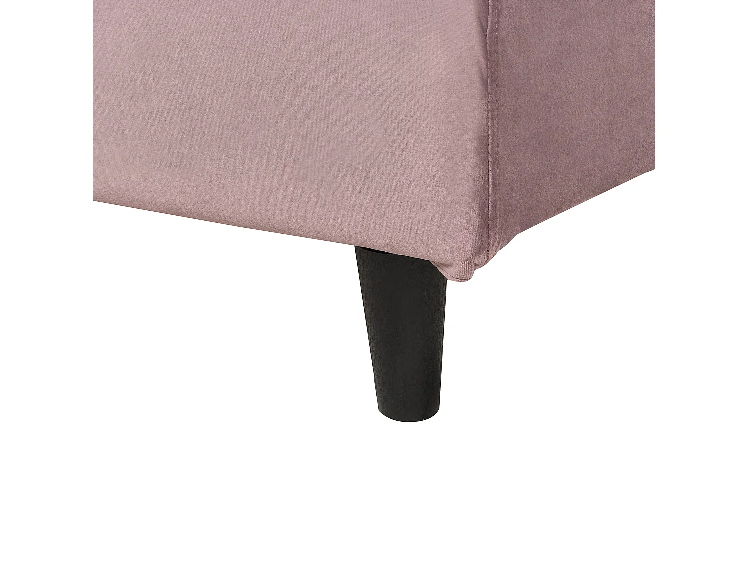 Lit avec sommier Velours FITOU 90 x 200 cm Rose