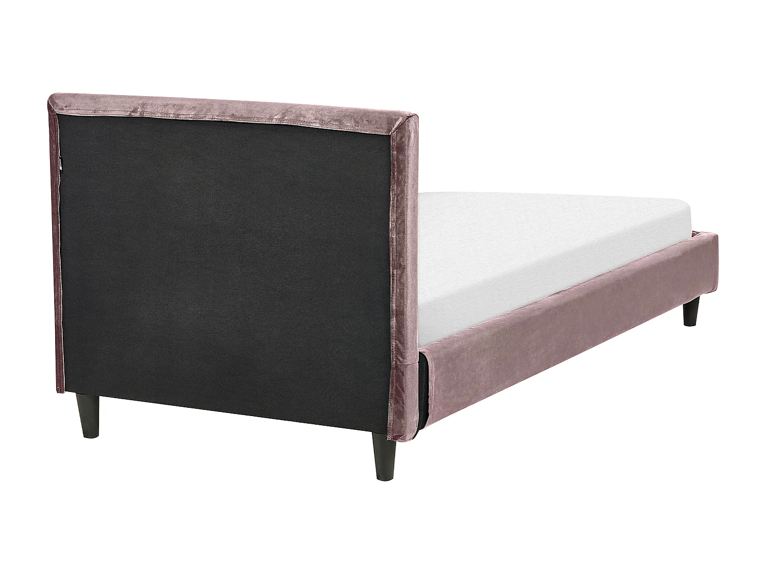 Lit avec sommier Velours FITOU 90 x 200 cm Rose