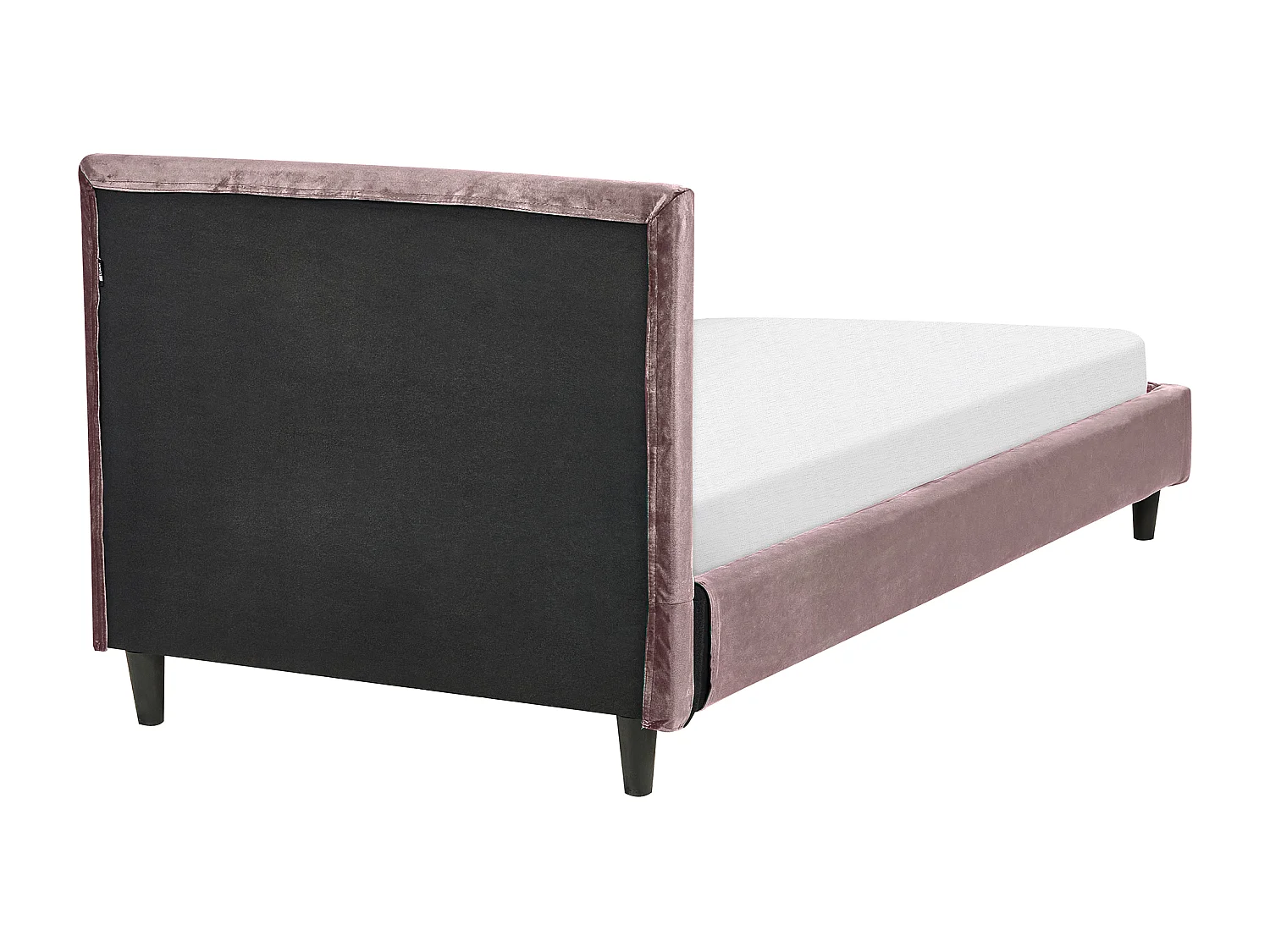 Lit simple en velours rose 90 x 200 cm FITOU