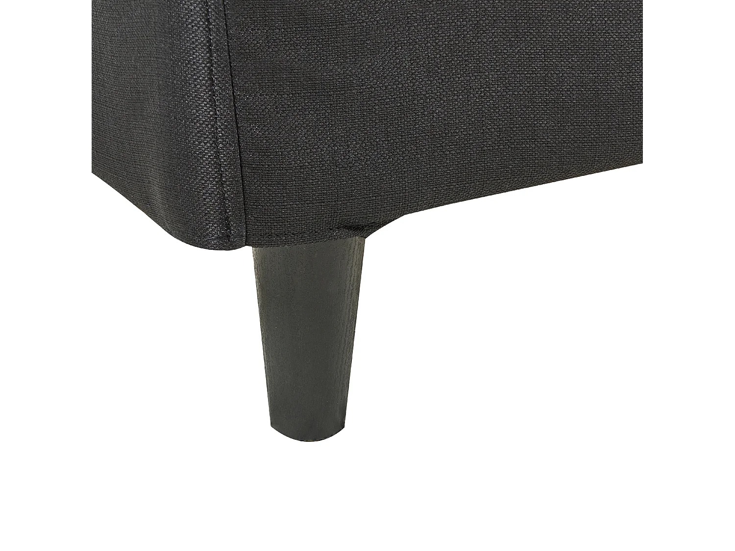 Lit avec sommier Tissu FITOU 140 x 200 cm Noir