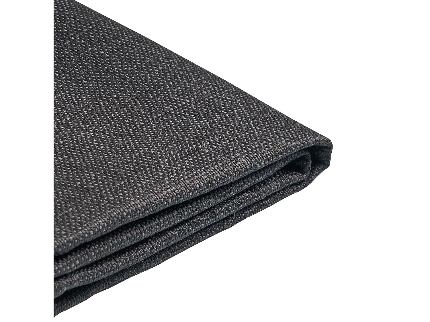 Modernes Doppelbett abnehmbarer Bettrahmenbezug Lattenrost 140 x 200 cm Stoff schwarz Leinenoptik Fitou