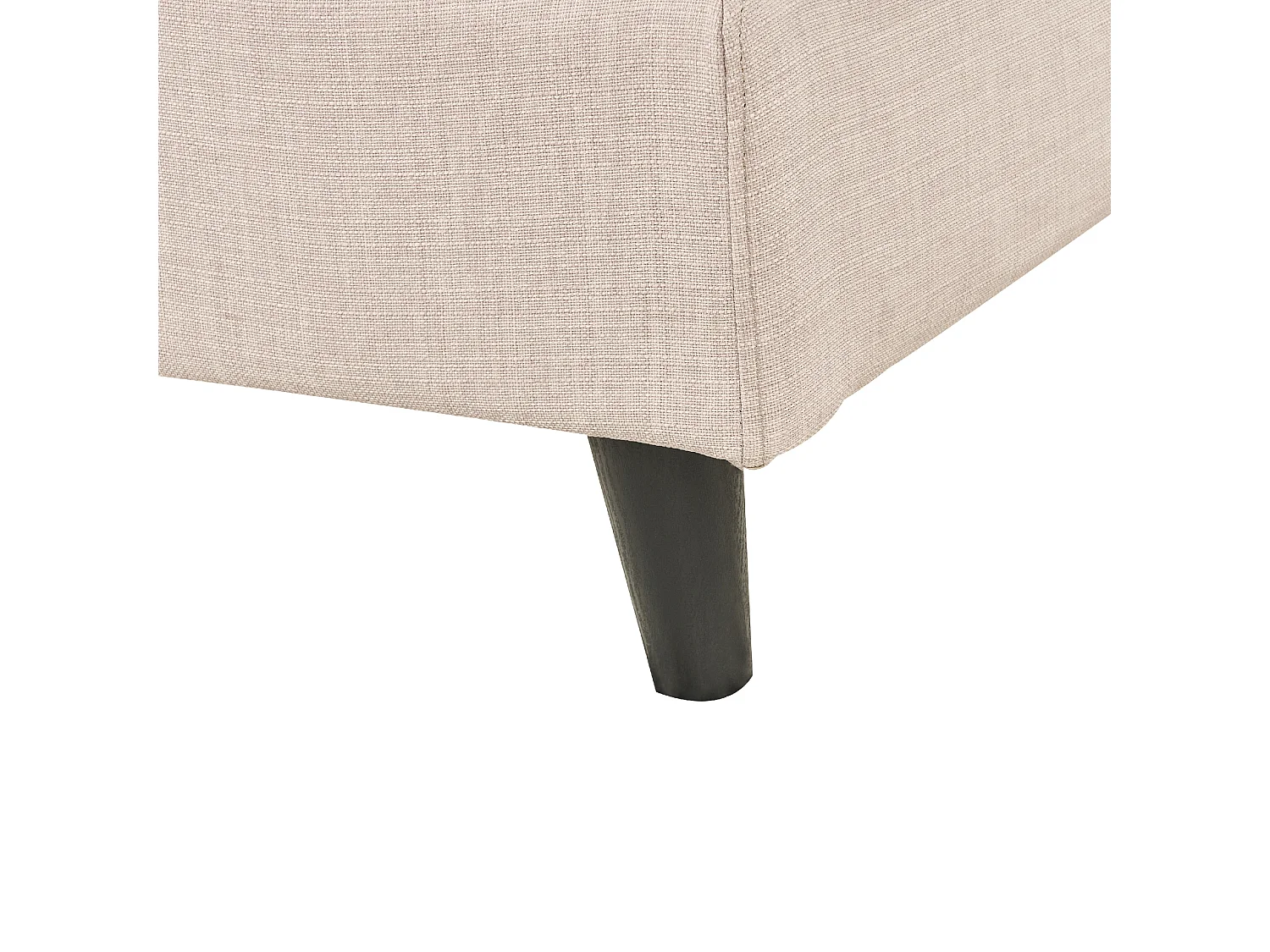 Lit avec sommier Tissu FITOU 140 x 200 cm Beige