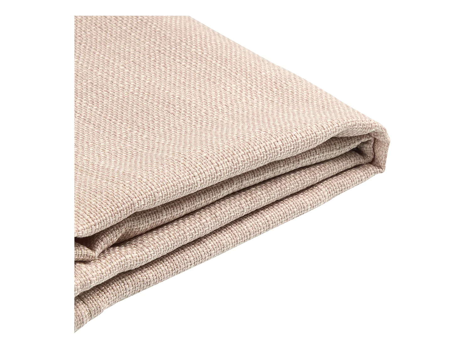 Modernes Doppelbett abnehmbarer Bettrahmenbezug Lattenrost 140 x 200 cm beige Leinenoptik Fitou