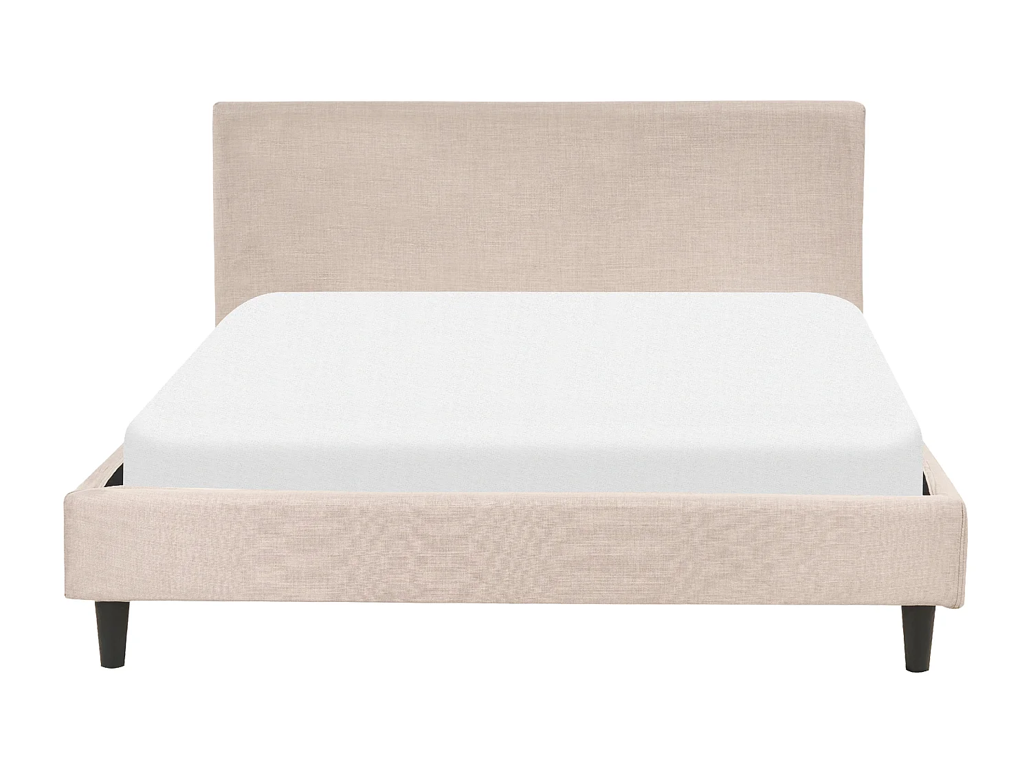 Lit avec sommier Tissu FITOU 140 x 200 cm Beige