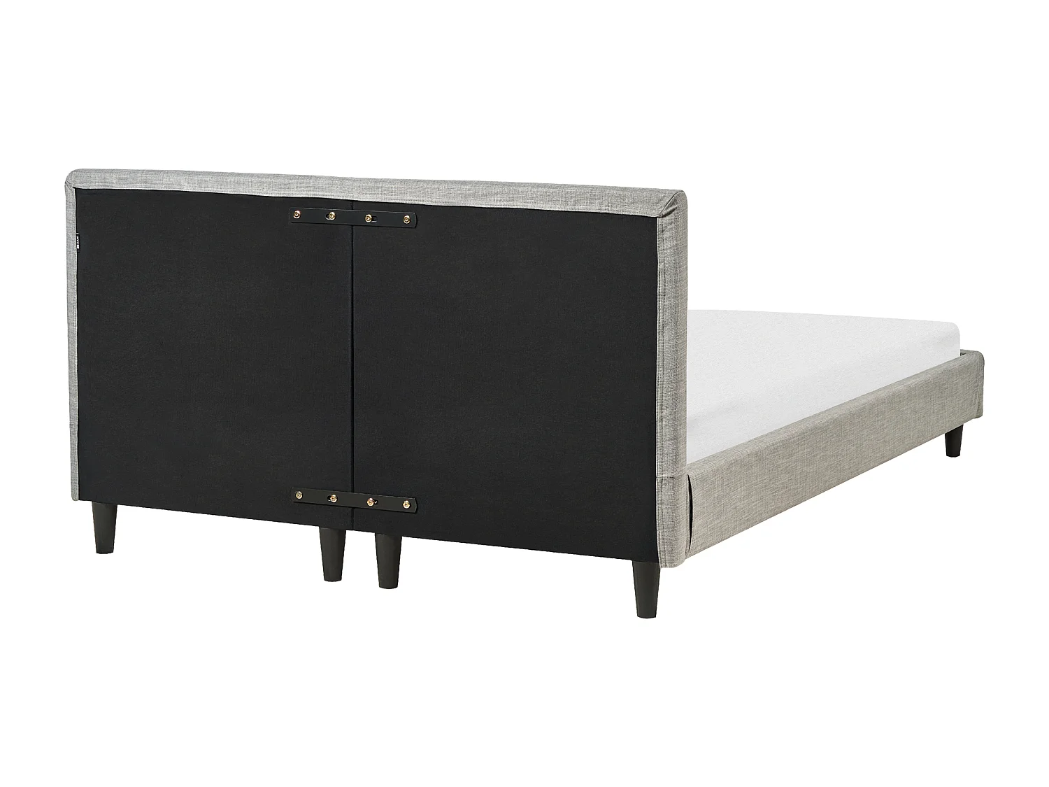 Lit avec sommier Tissu FITOU 140 x 200 cm Gris clair
