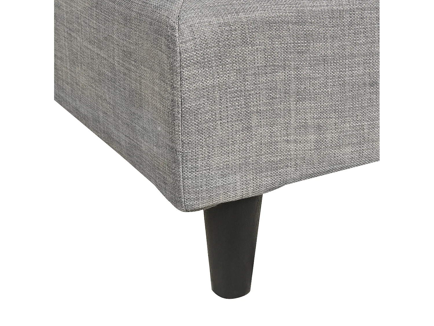 Lit avec sommier Tissu FITOU 140 x 200 cm Gris clair