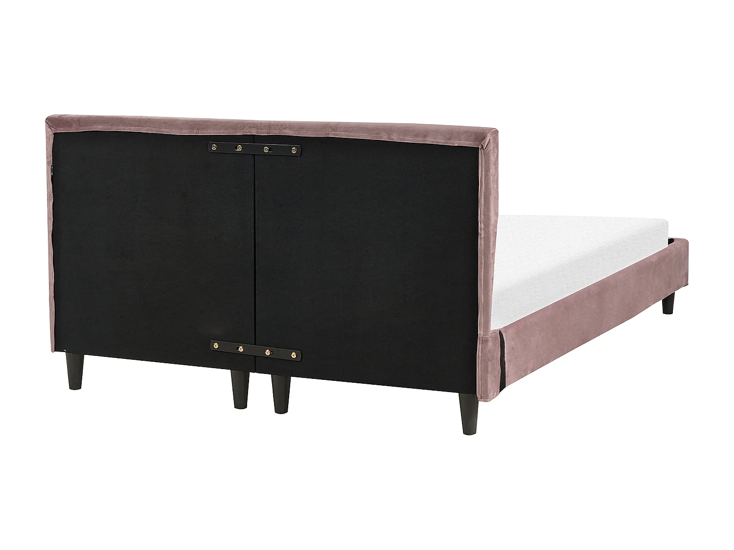 Bett mit Lattenrost Samtstoff FITOU 140 x 200 cm Rosa