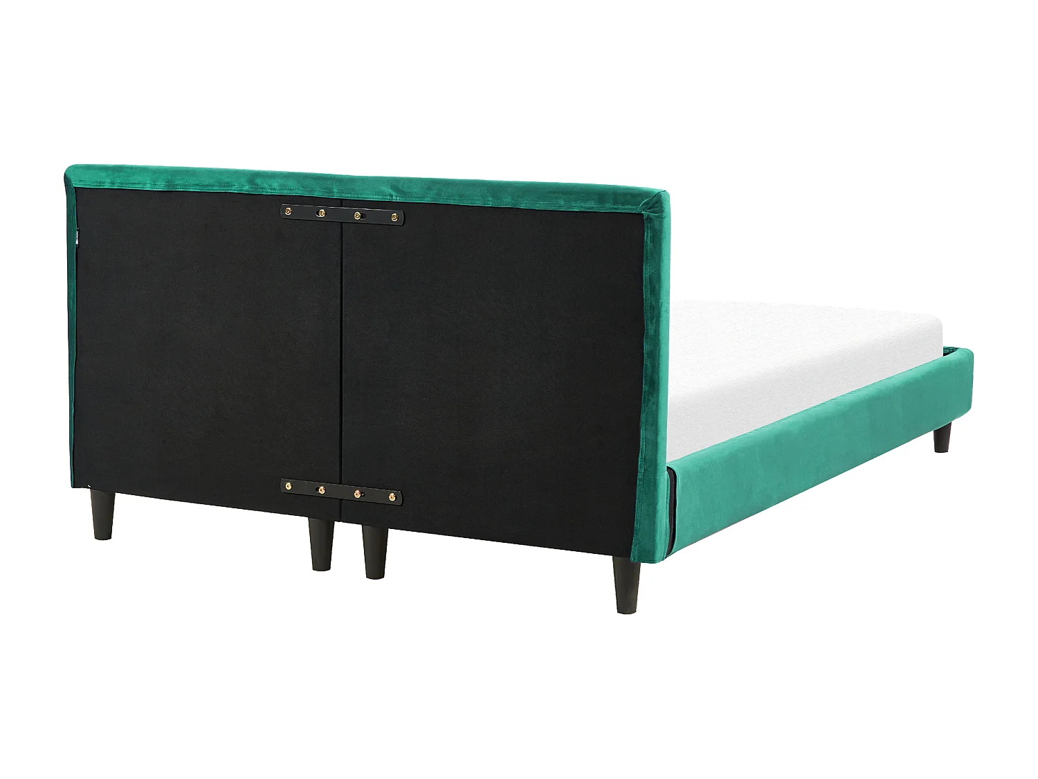 Lit avec sommier Velours FITOU 140 x 200 cm Vert foncé