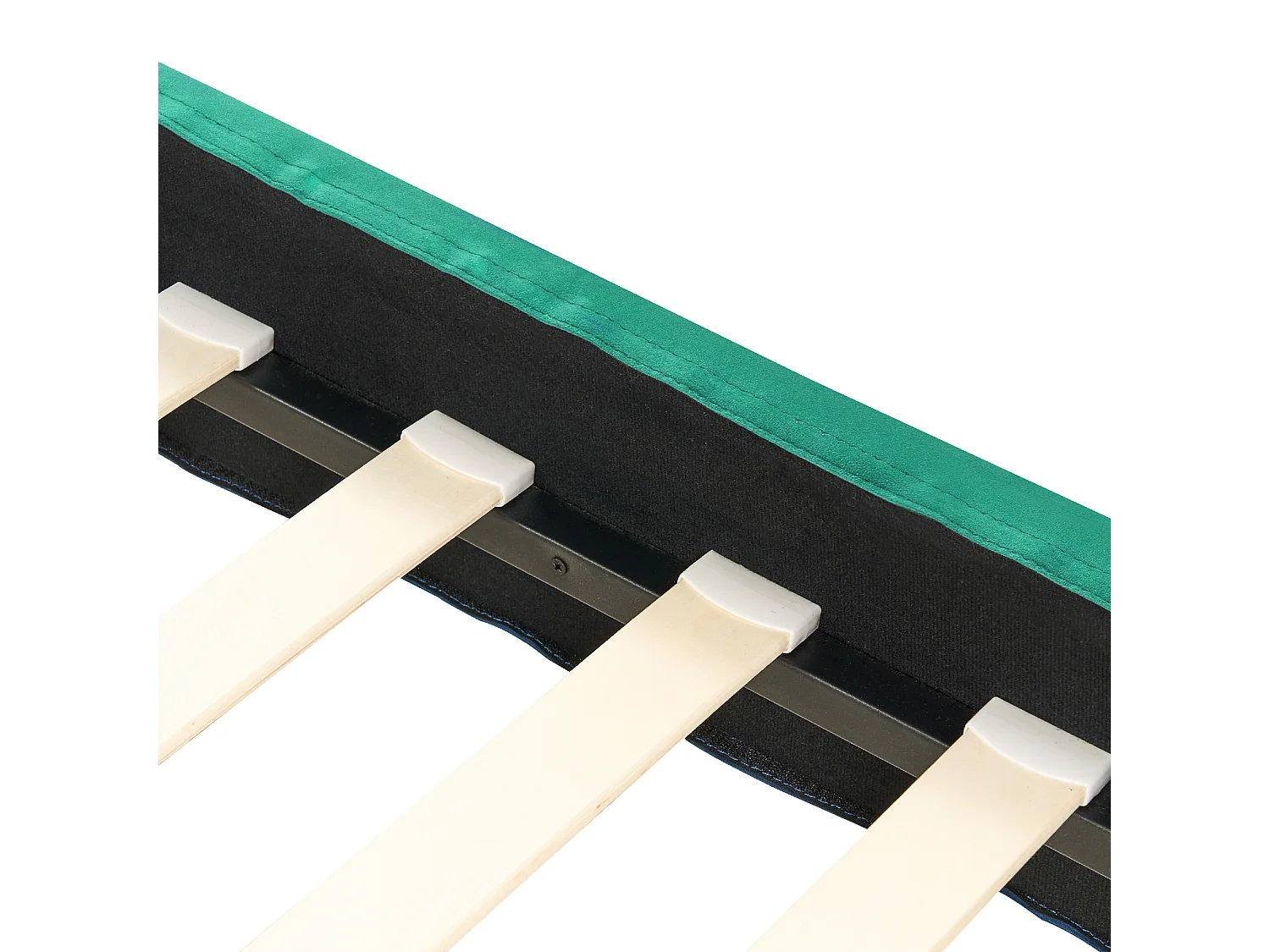 Lit avec sommier Velours FITOU 140 x 200 cm Vert foncé