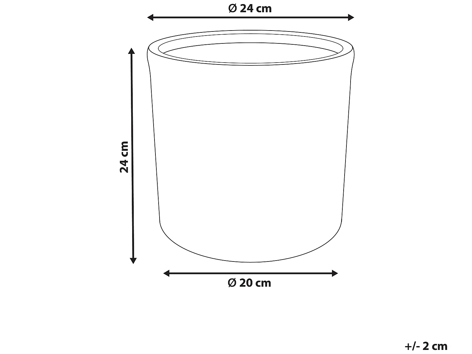 Bloempot VOULA Steen 24 cm Goudbruin