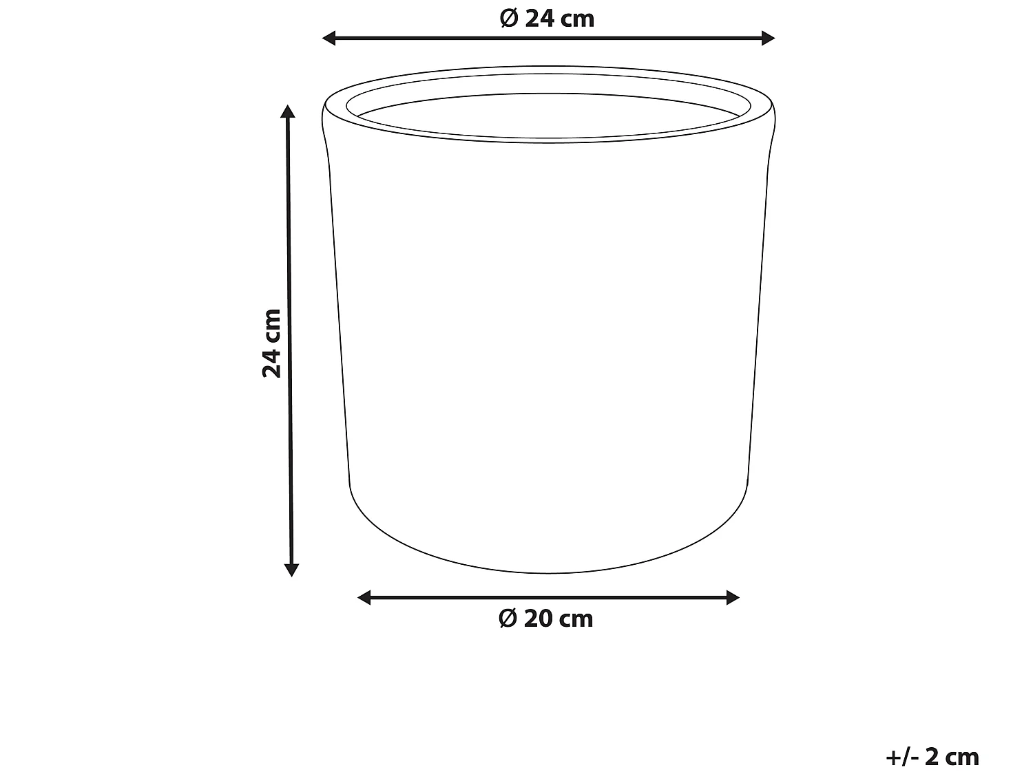 Bloempot VOULA Steen 24 cm Goudbruin