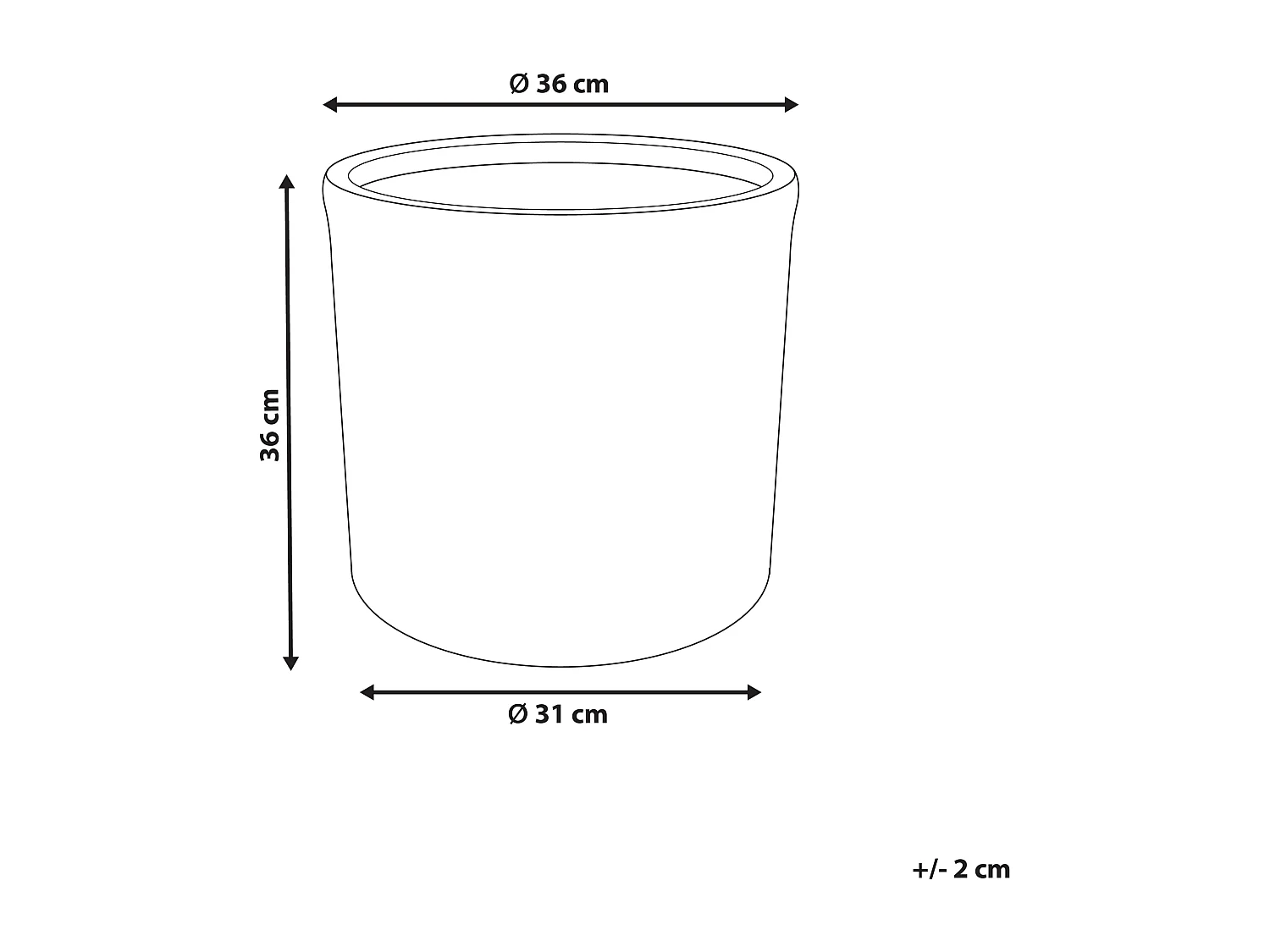 Vaso VOULA Pedra 36 cm Castanho dourado