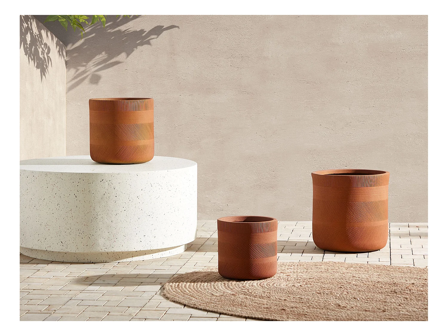 Cache-pot VOULA 31 cm Marron