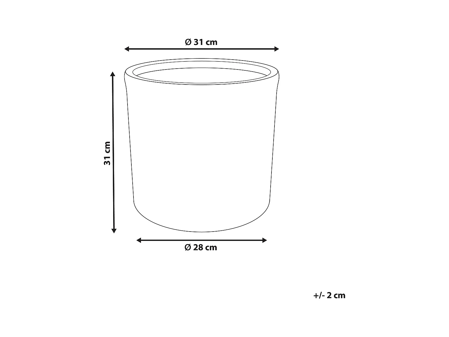 Cache-pot VOULA 31 cm Marron