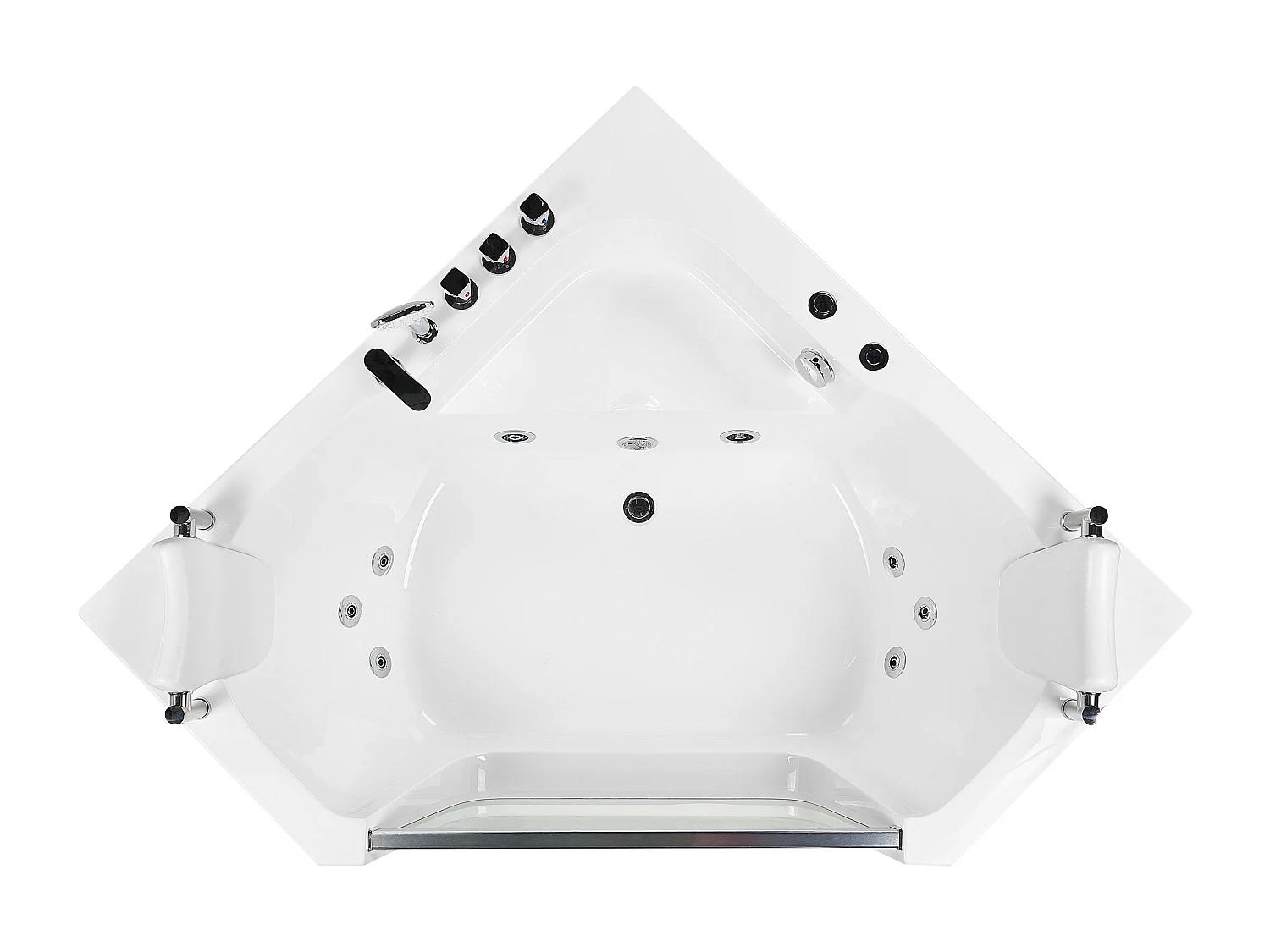 Hoek bubbelbad CANTALLA 150 x 150 cm Wit