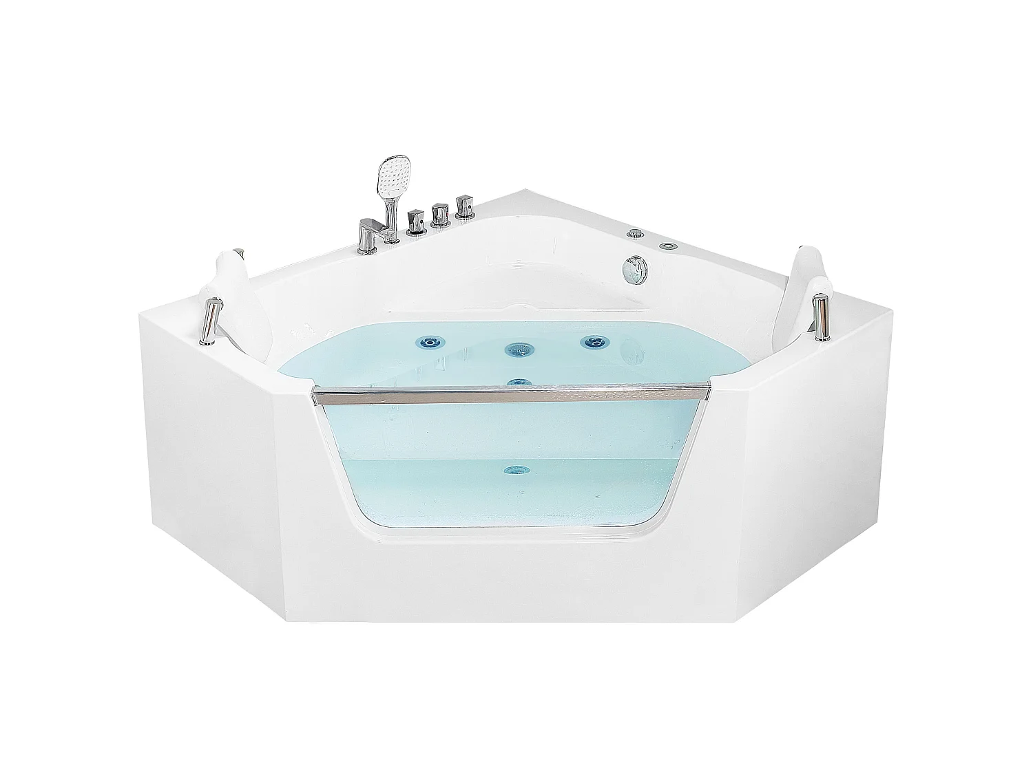 Hoek bubbelbad CANTALLA 150 x 150 cm Wit