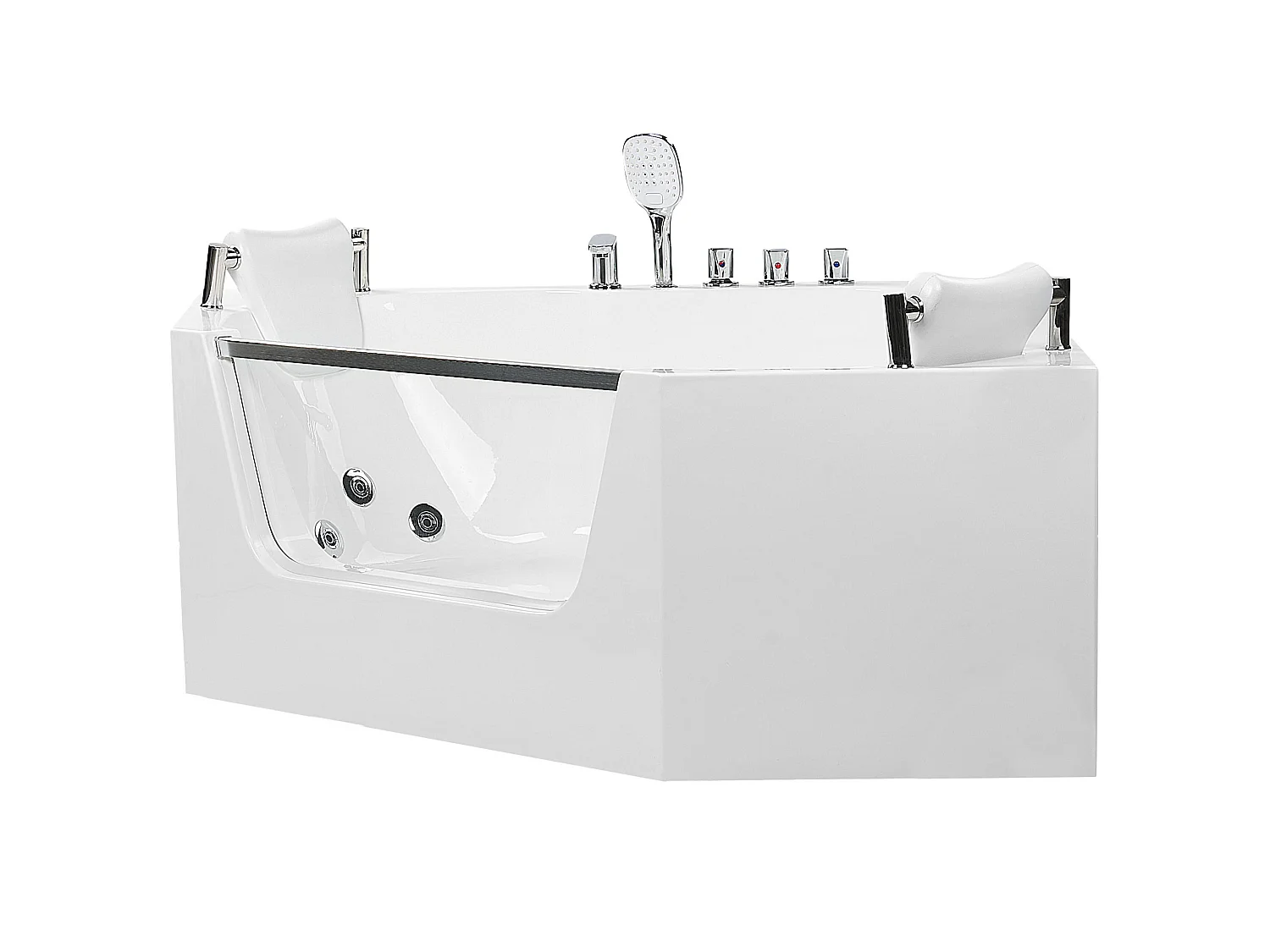 Hoek bubbelbad CANTALLA 150 x 150 cm Wit