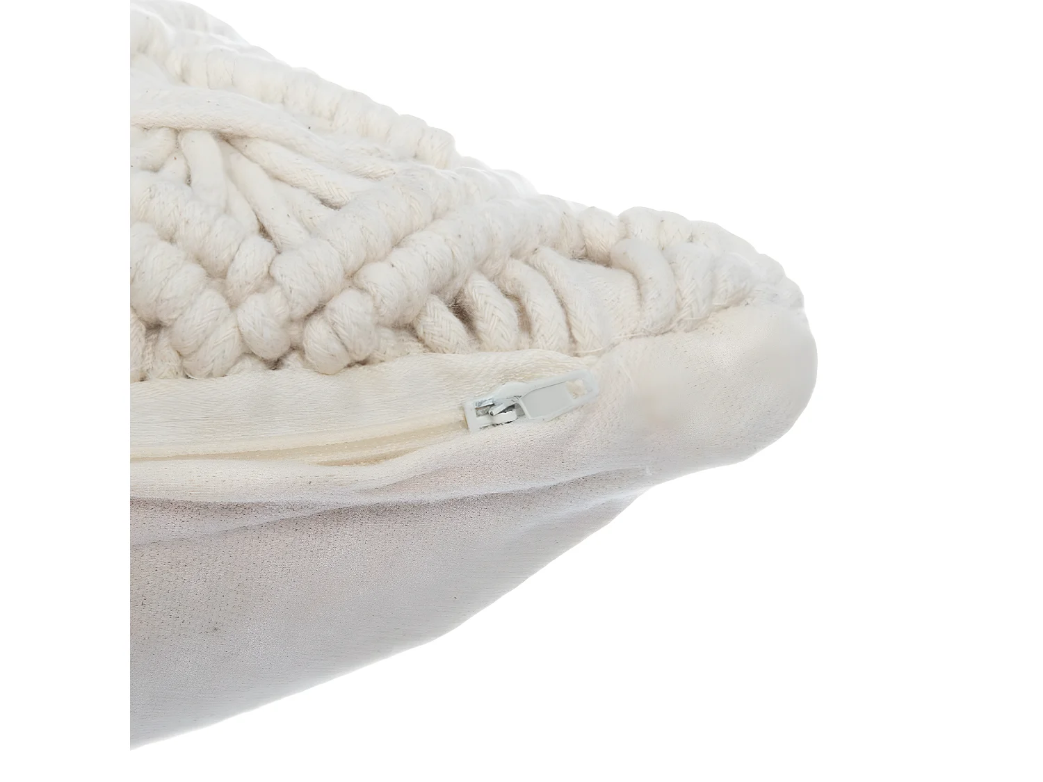 Coussin en polyester et coton coloris beige - longueur 40 x profondeur 13 x hauteur  40 cm