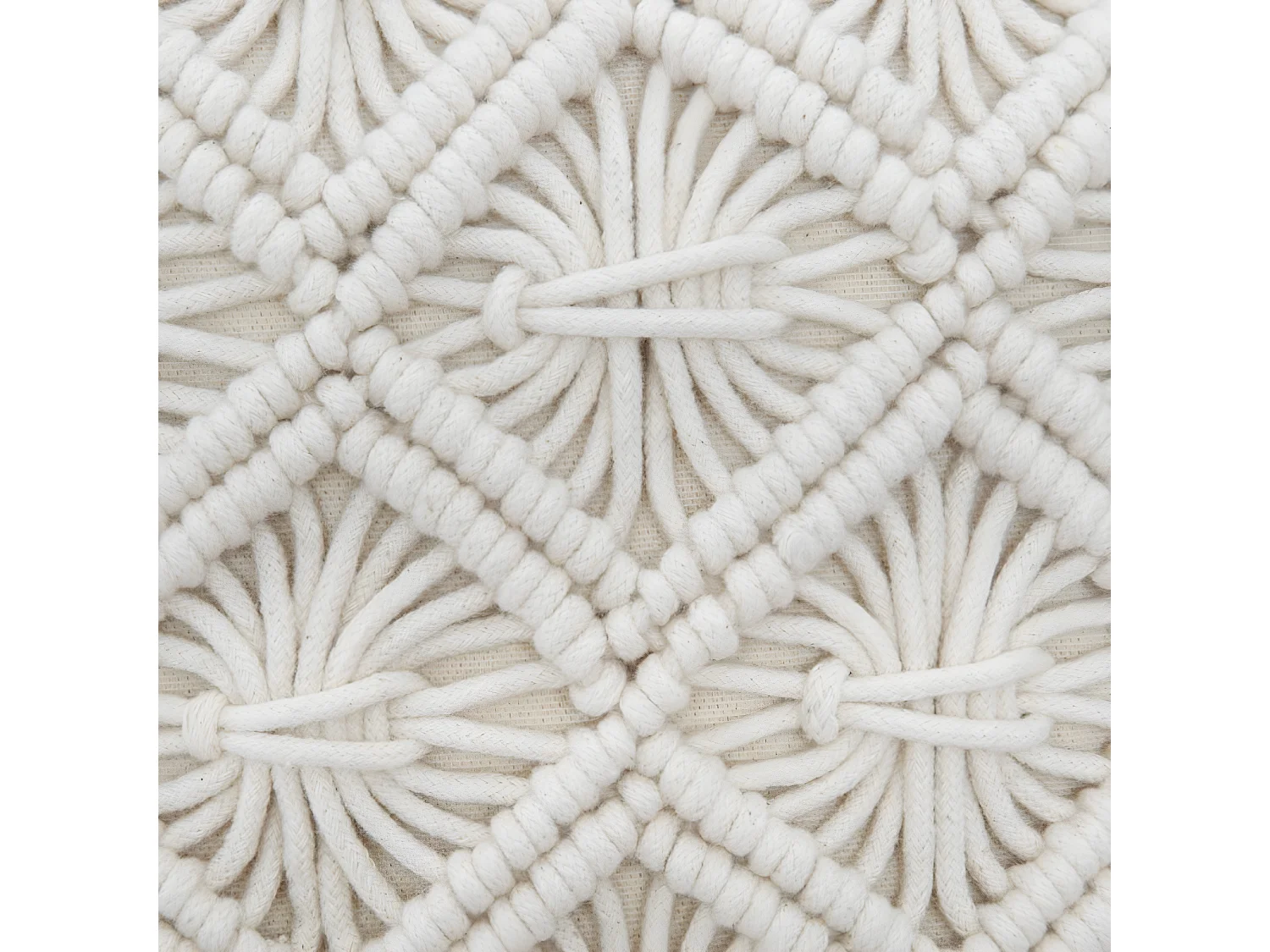 Coussin en polyester et coton coloris beige - longueur 40 x profondeur 13 x hauteur  40 cm