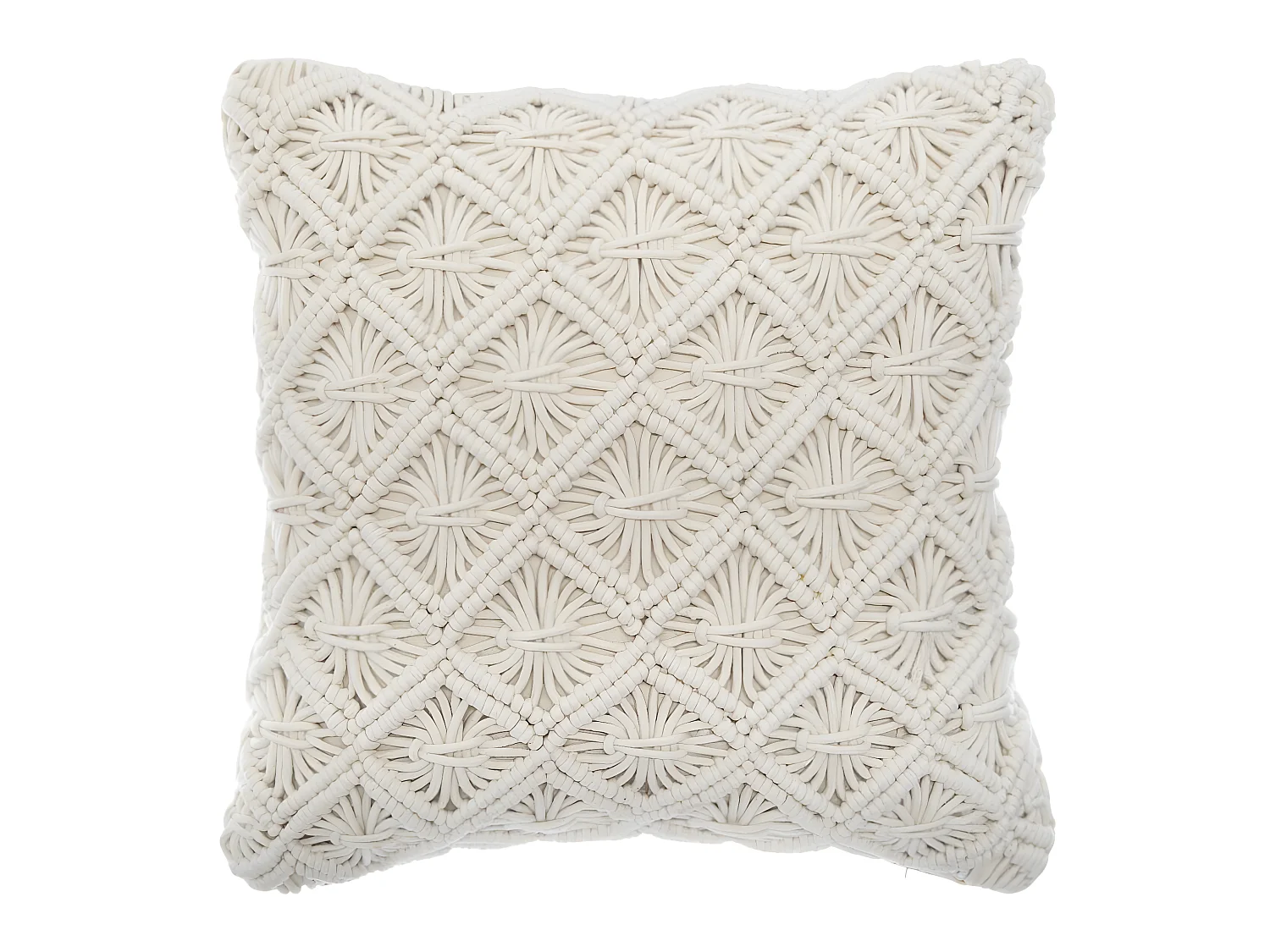 Coussin en polyester et coton coloris beige - longueur 40 x profondeur 13 x hauteur  40 cm