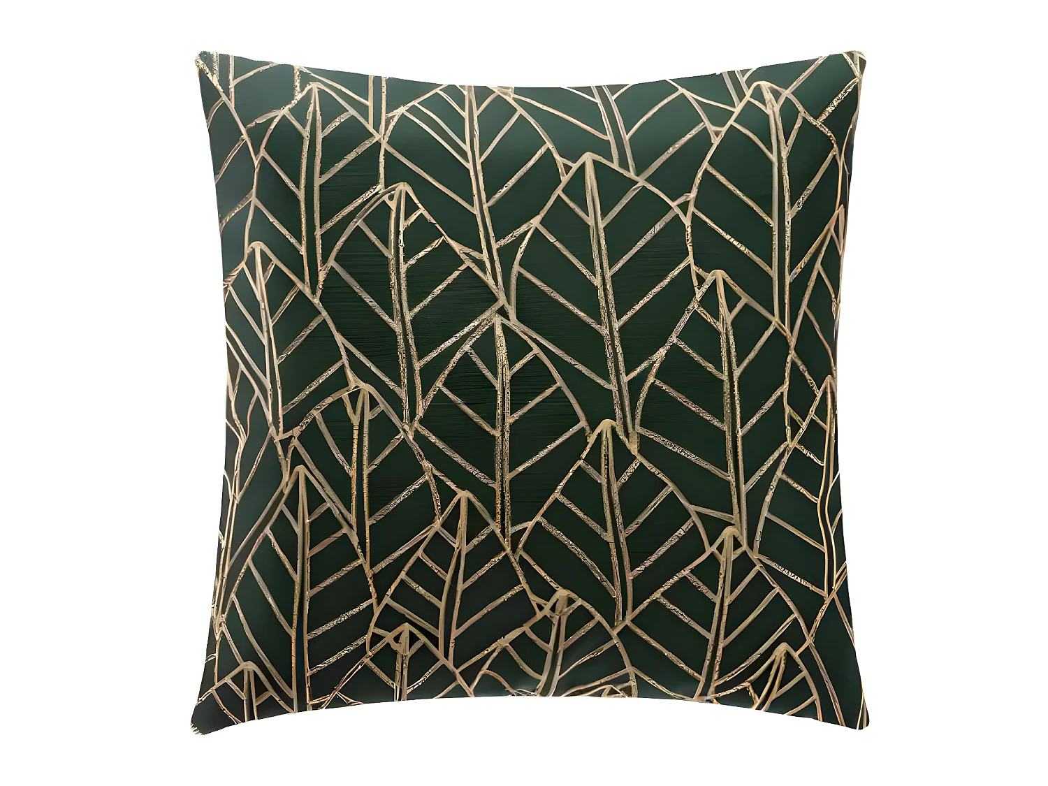 Coussin en polyester coloris vert cèdre - longueur 40 x profondeur 40 cm
