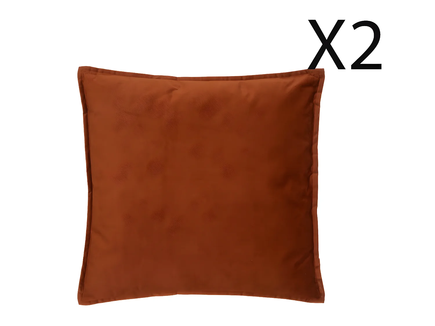 Lot de 2 coussins en polyester coloris terracotta - L. 45 x P. 5 x H. 45 cm