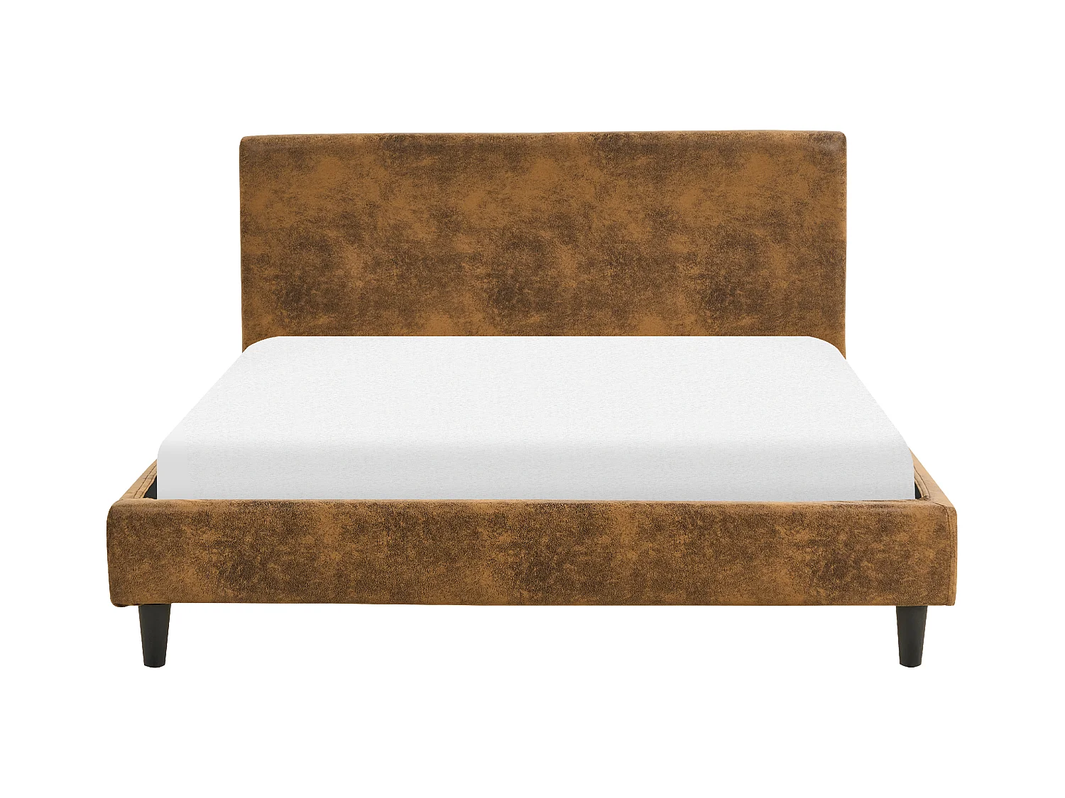 Bed Kunstleer FITOU 140 x 200 cm Bruin