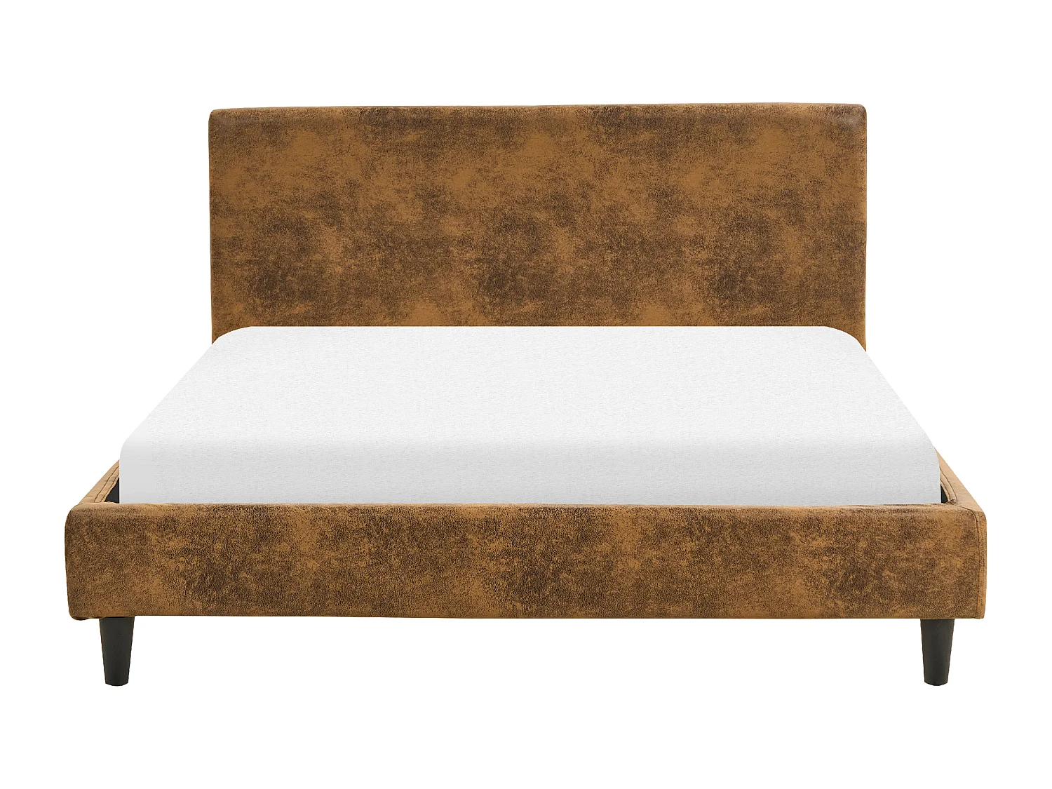Bed Kunstleer FITOU 140 x 200 cm Bruin