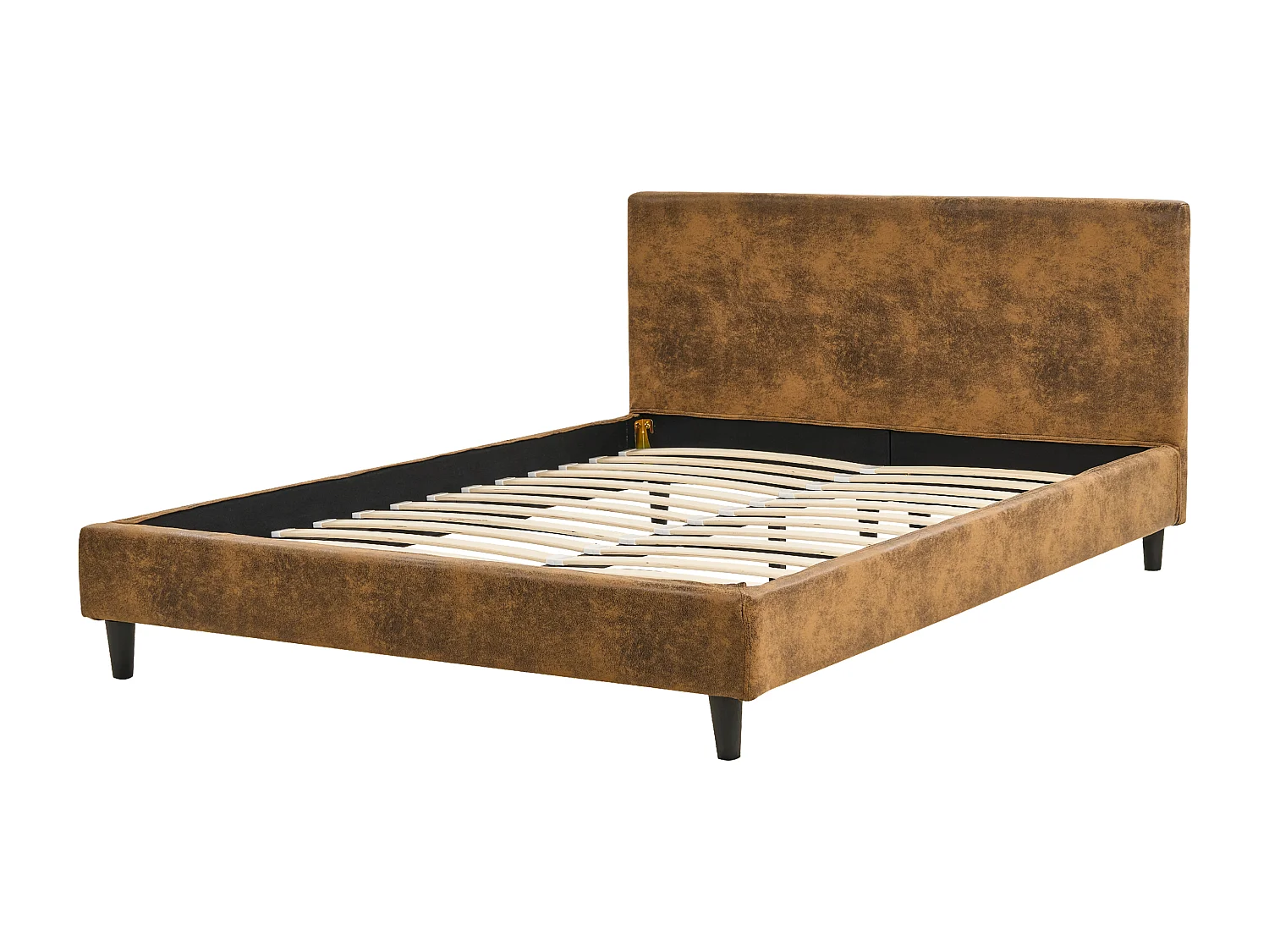Bed Kunstleer FITOU 140 x 200 cm Bruin