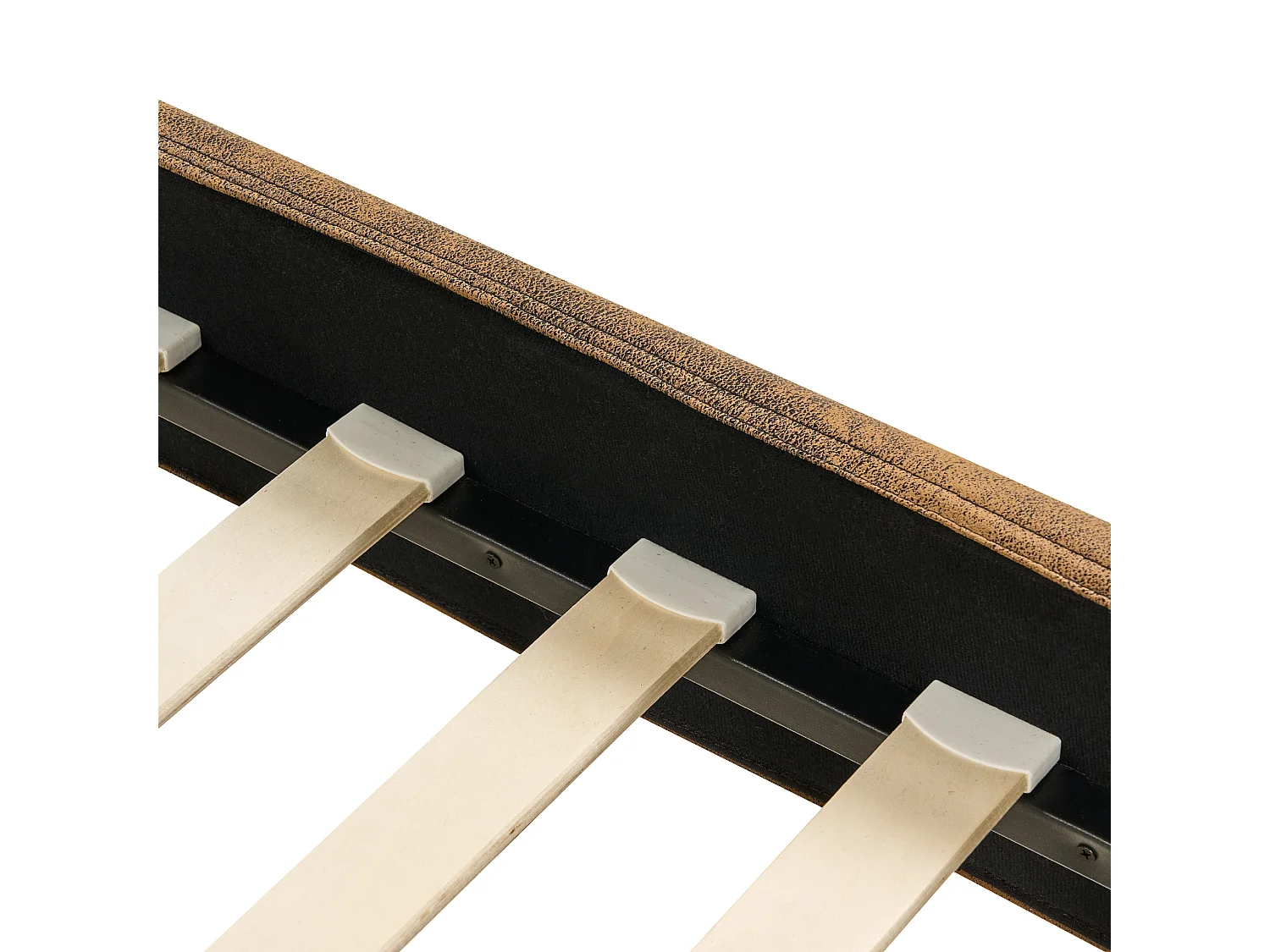 Bed Kunstleer FITOU 140 x 200 cm Bruin