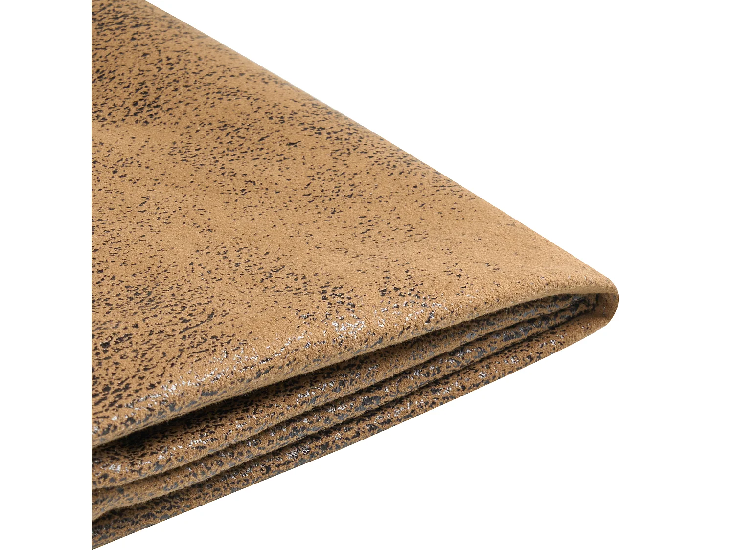 Bed Faux Leather FITOU 140 x 200 cm (EU Double) Brown