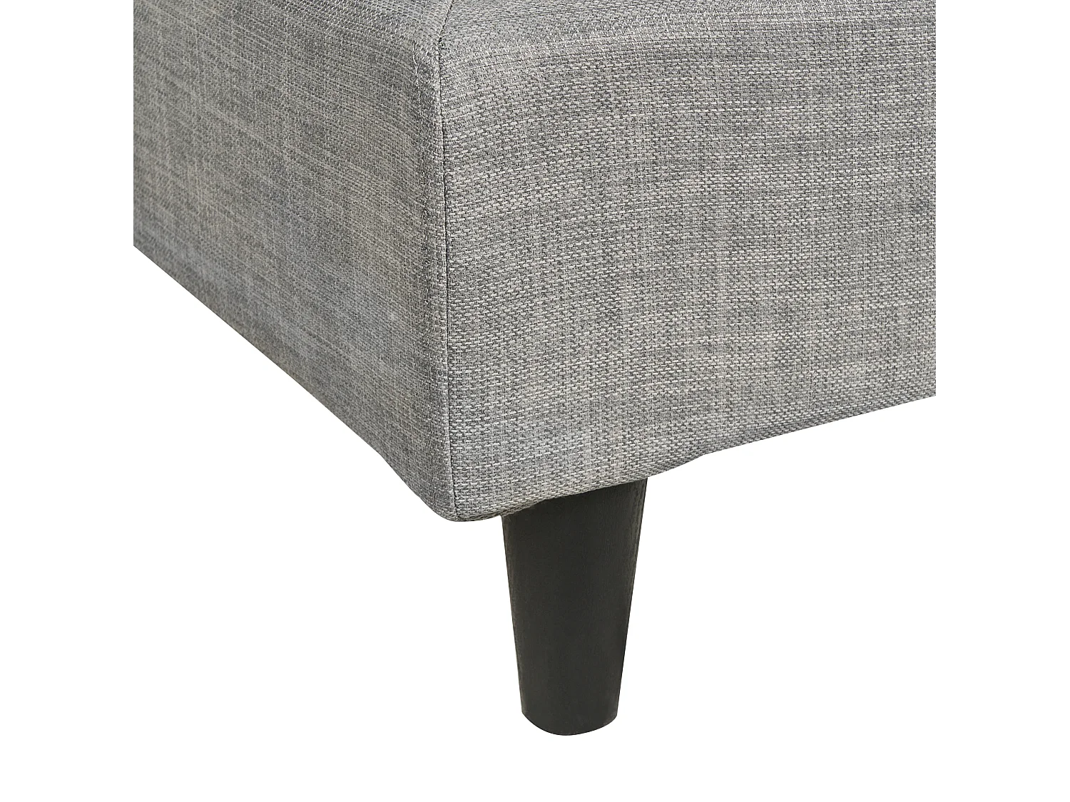 Lit avec sommier Tissu FITOU 90 x 200 cm Gris clair