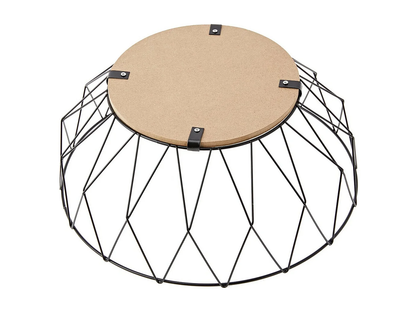 Corbeille en Métal "Losange" 28cm Gris