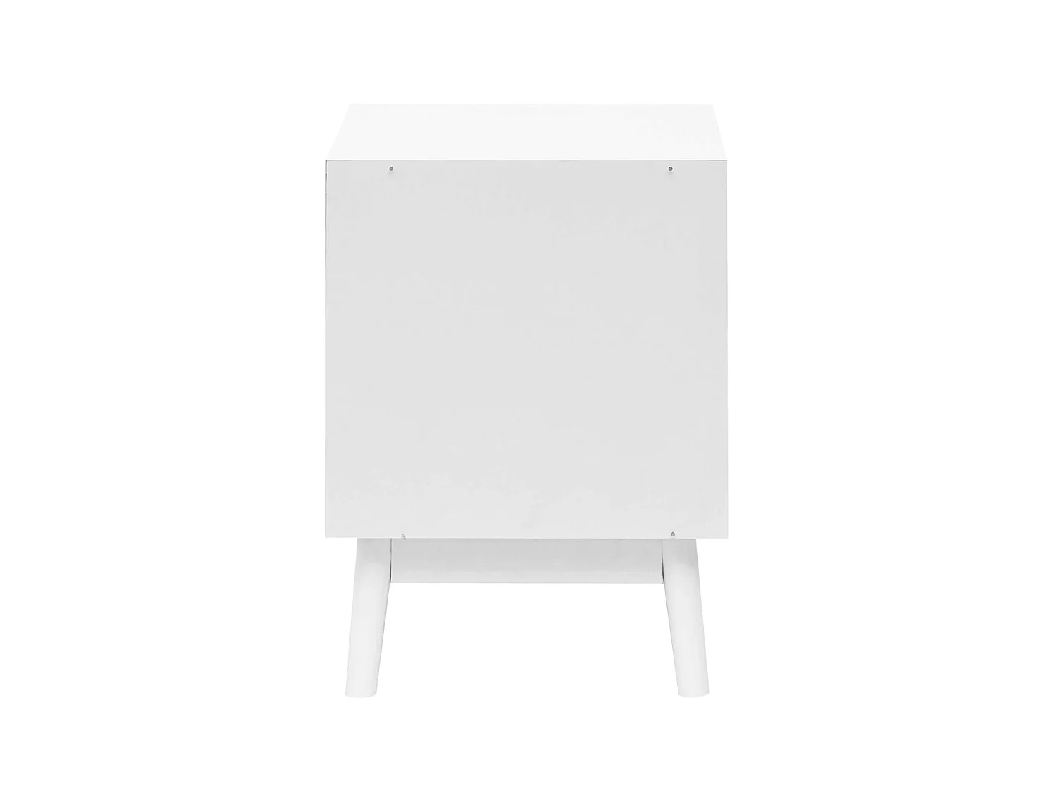 Table de Chevet 2 Tiroirs Polyvalente Blanc MDF Style Scandinave