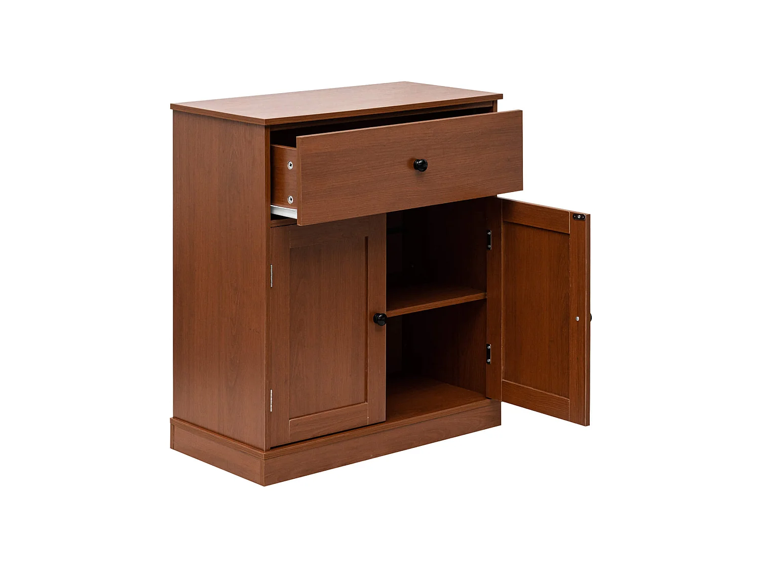 Armoire Polyvalente avec Tiroir 2 Portes Marron pour Salle de Bain Entrée Cuisine