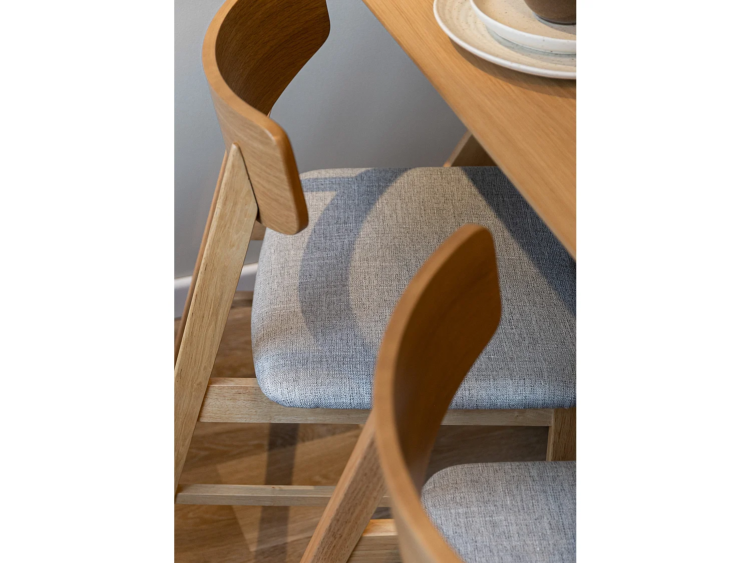 Sedia di legno - rovere naturale/grigio - PARAVES