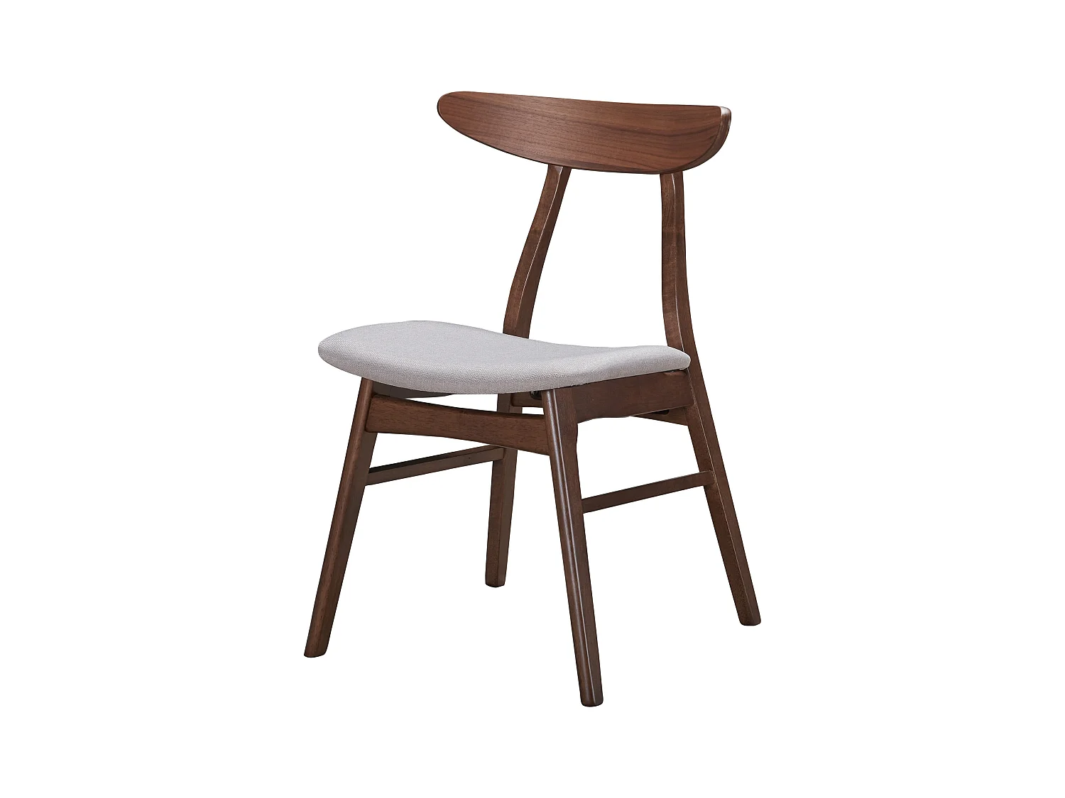Chaise en bois - noyer/beige - GOODDLY