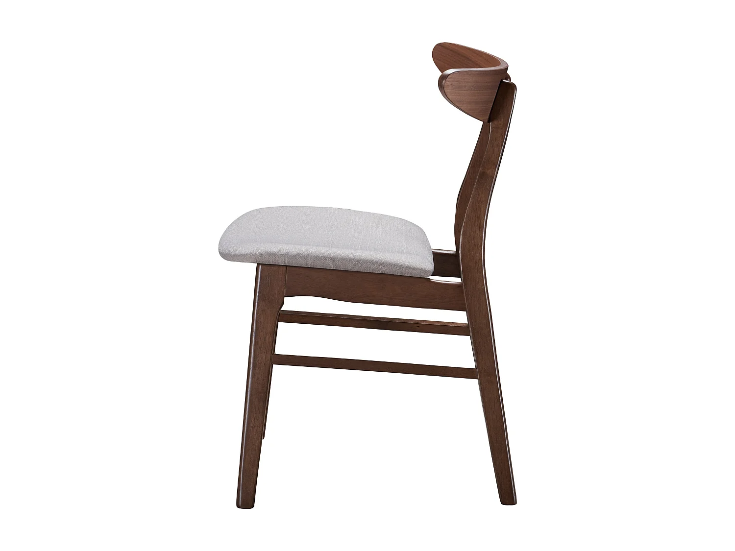 Chaise en bois - noyer/beige - GOODDLY