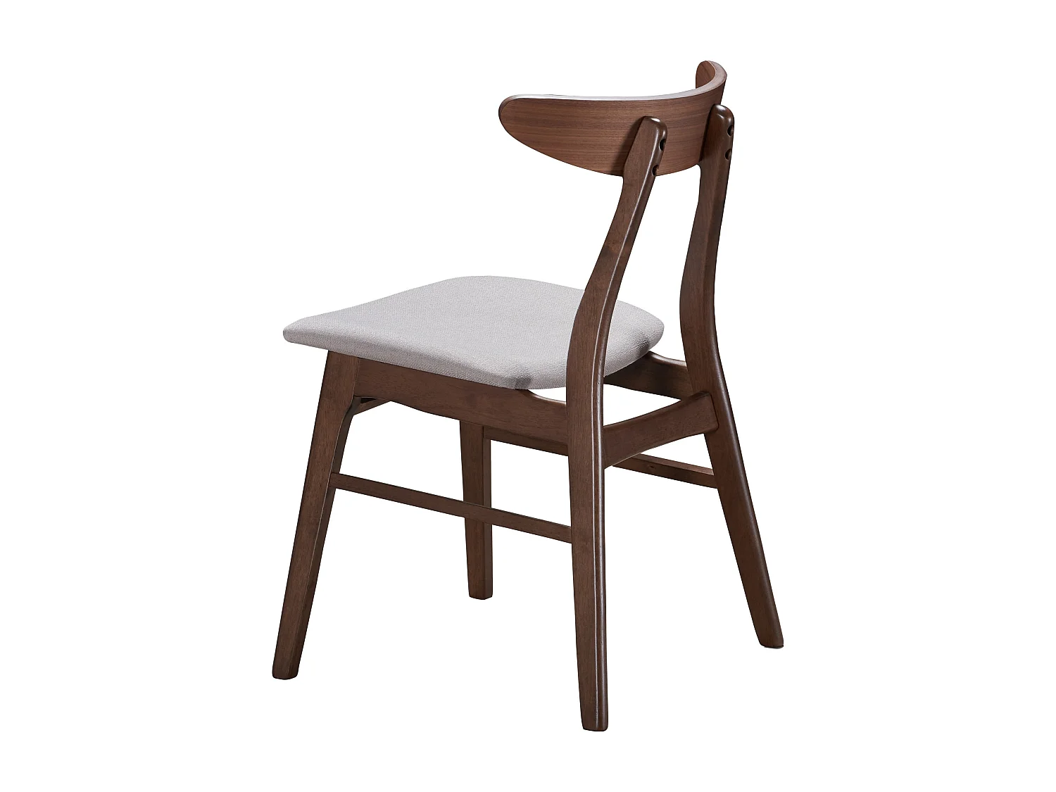 Chaise en bois - noyer/beige - GOODDLY