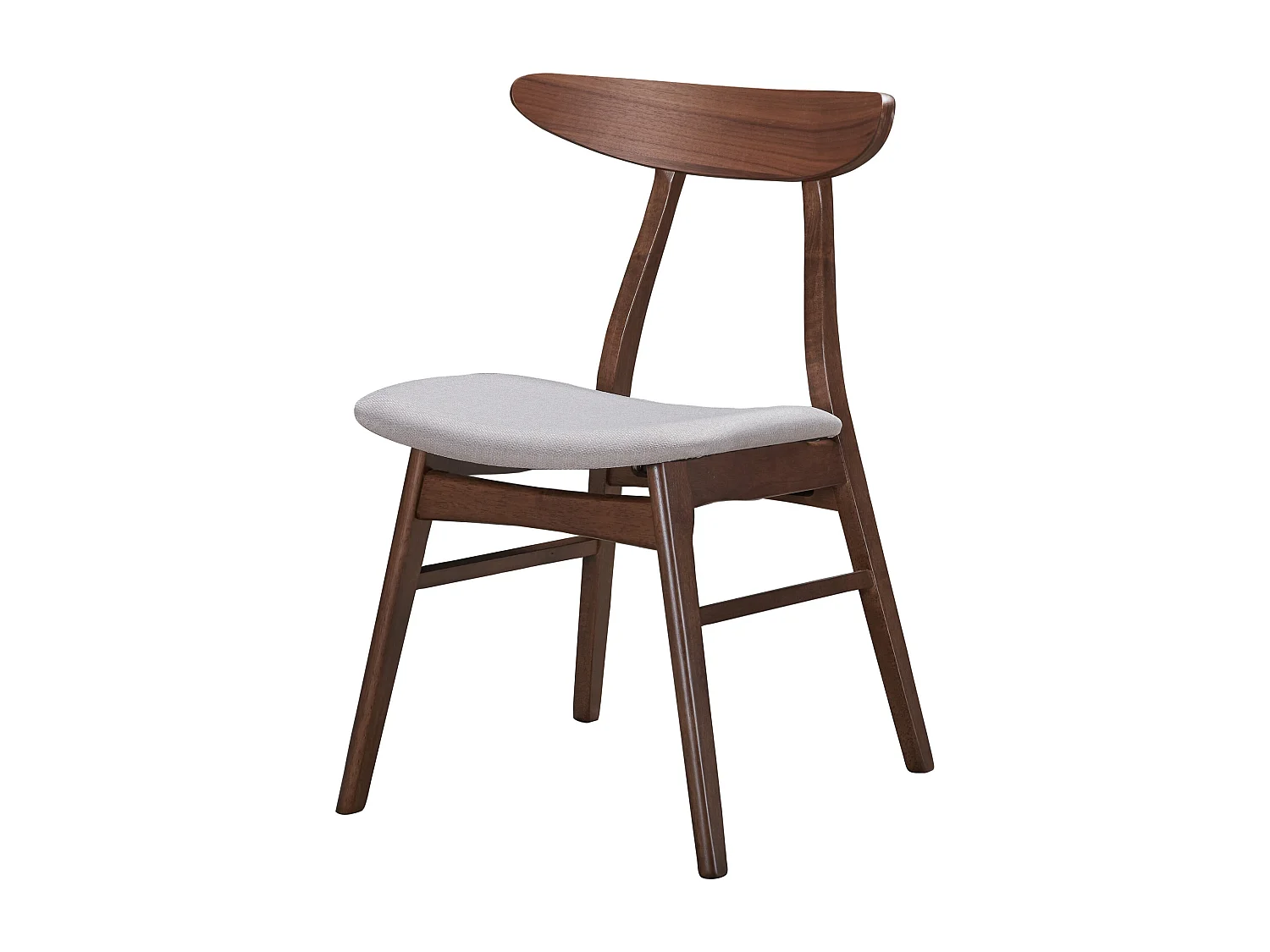 Chaise en bois - noyer/beige - GOODDLY