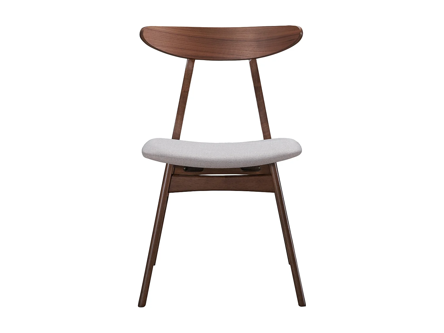 Chaise en bois - noyer/beige - GOODDLY