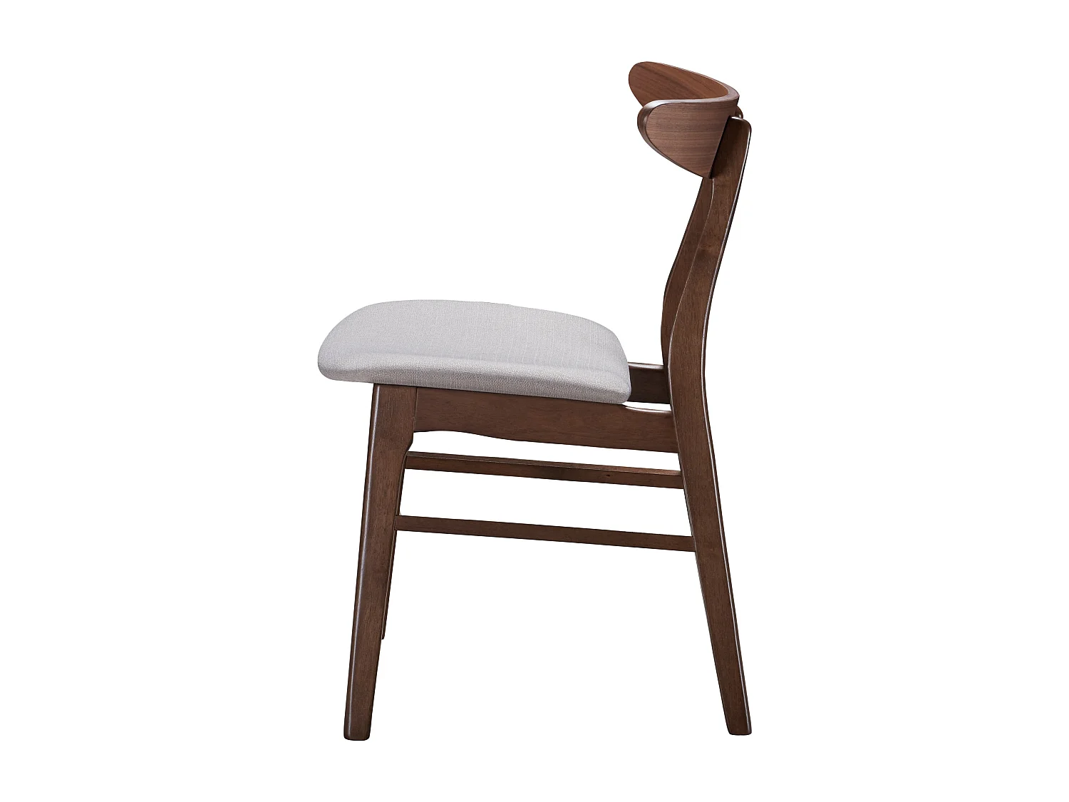 Chaise en bois - noyer/beige - GOODDLY