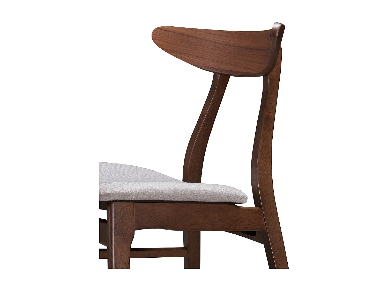 Chaise en bois - noyer/beige - GOODDLY