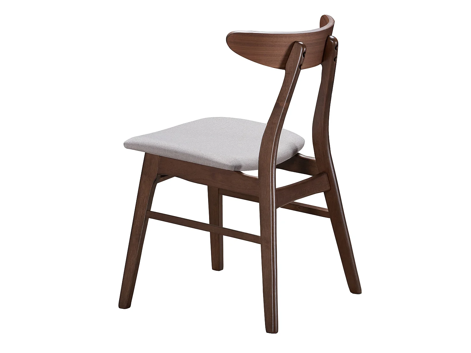 Houten stoel - walnoot/beige - GOODDLY
