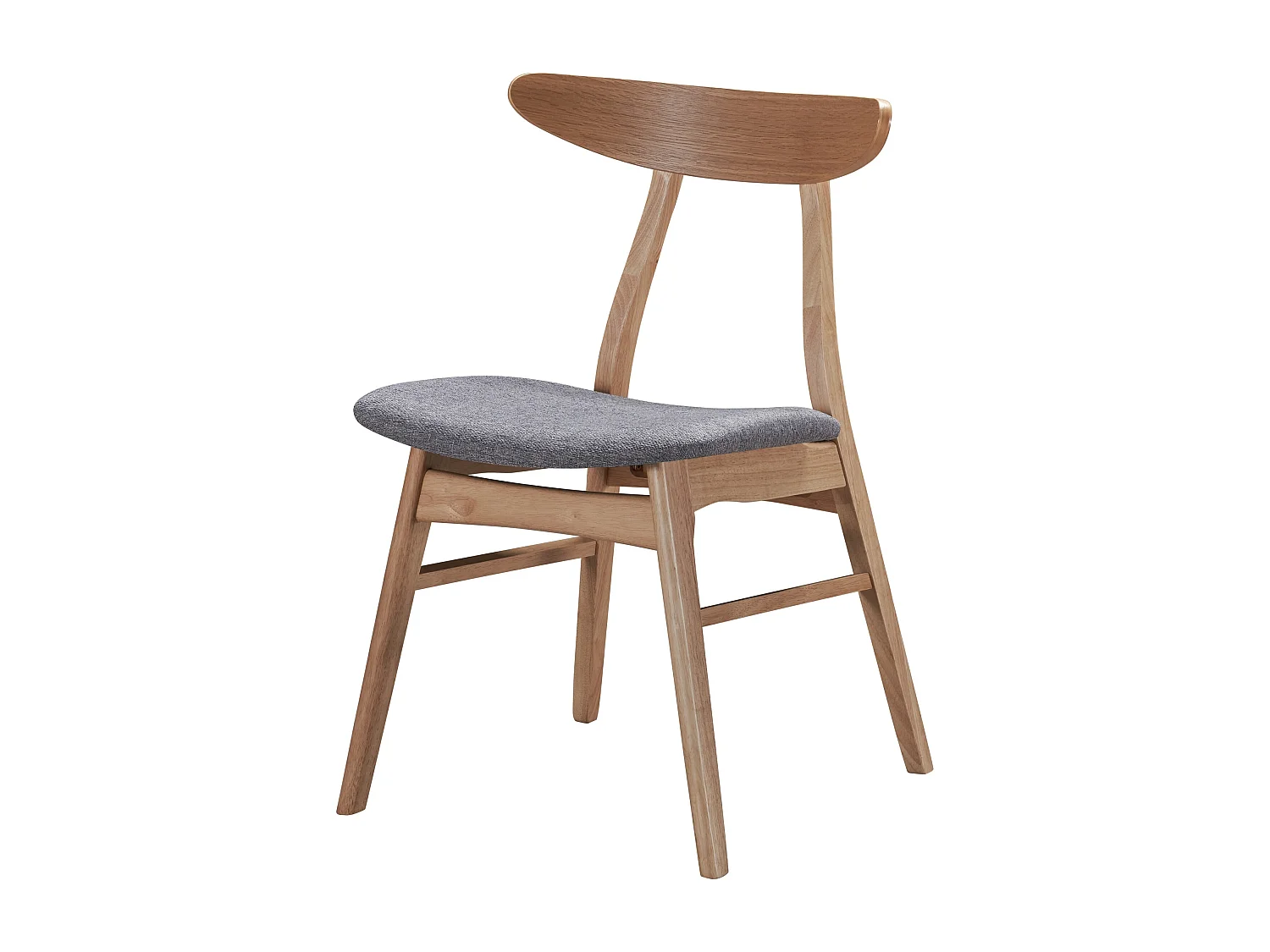 Chaise en bois - chêne naturel/gris - GOODDLY